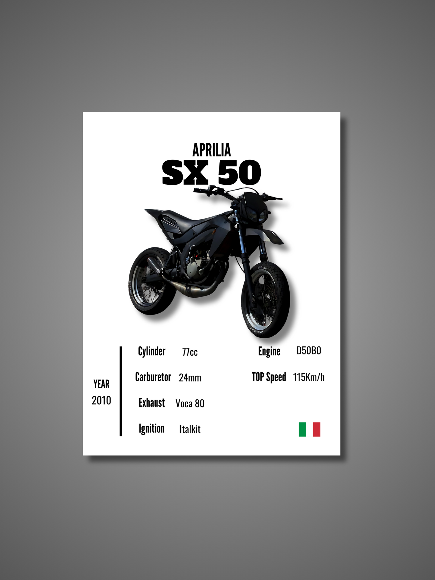 Aprilia SX 50 - Wall Poster