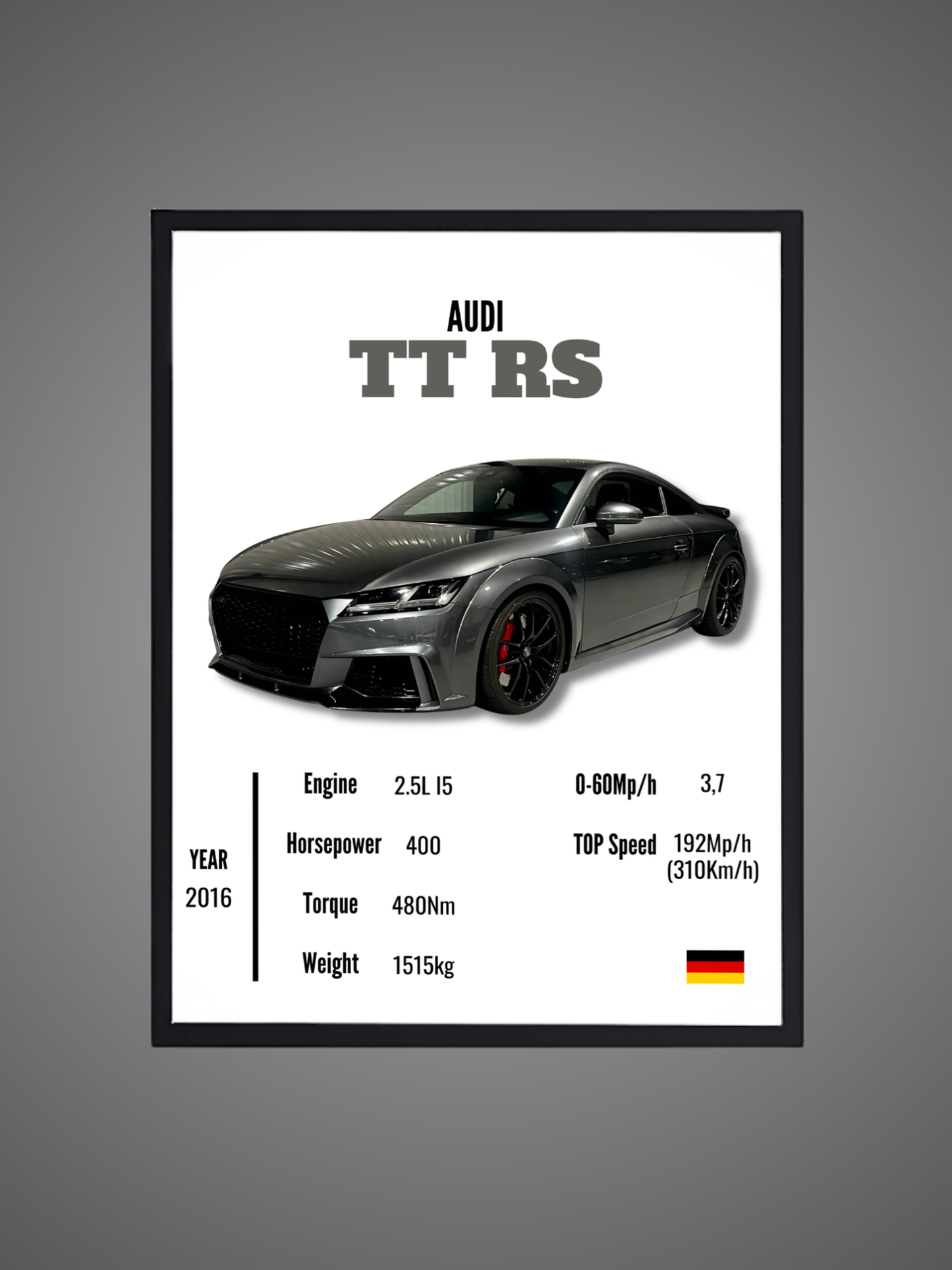 Audi TT RS - Wall Poster