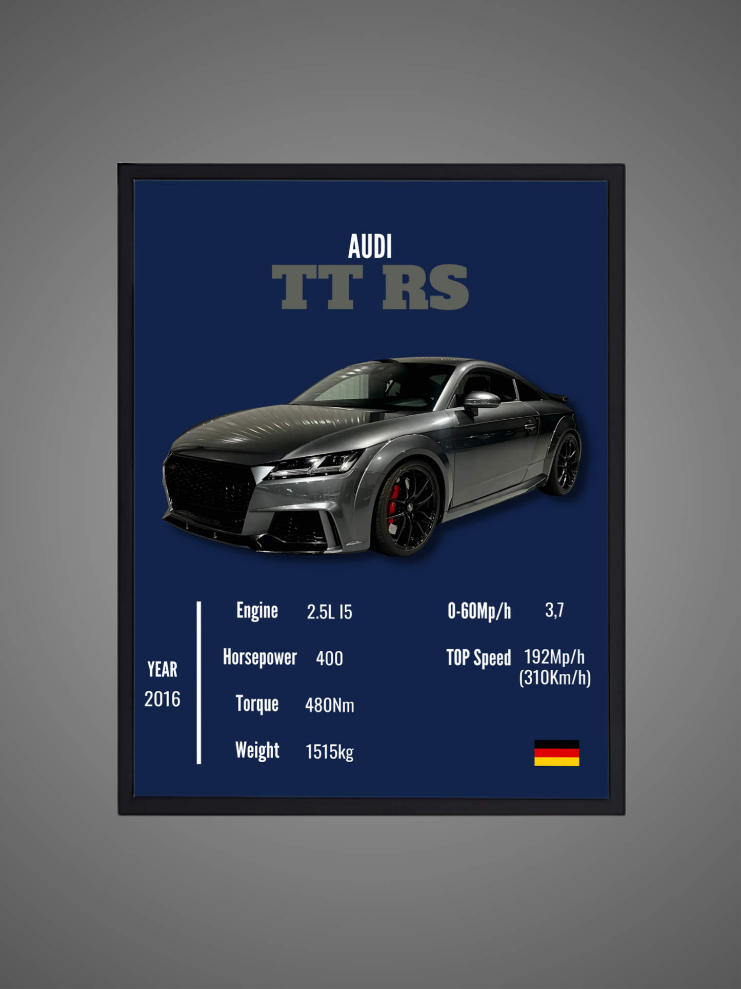Audi TT RS - Wall Poster