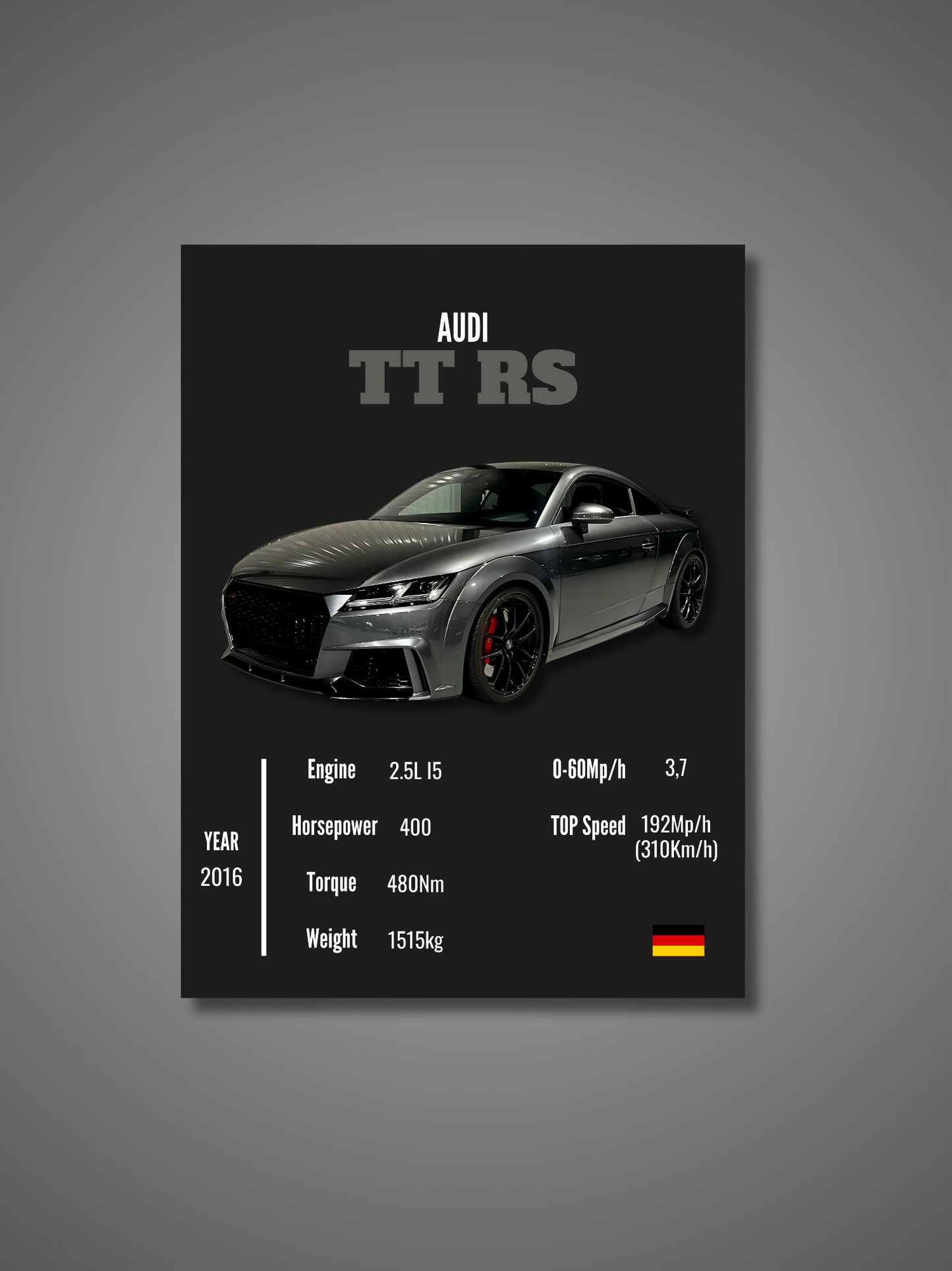 Audi TT RS - Wall Poster