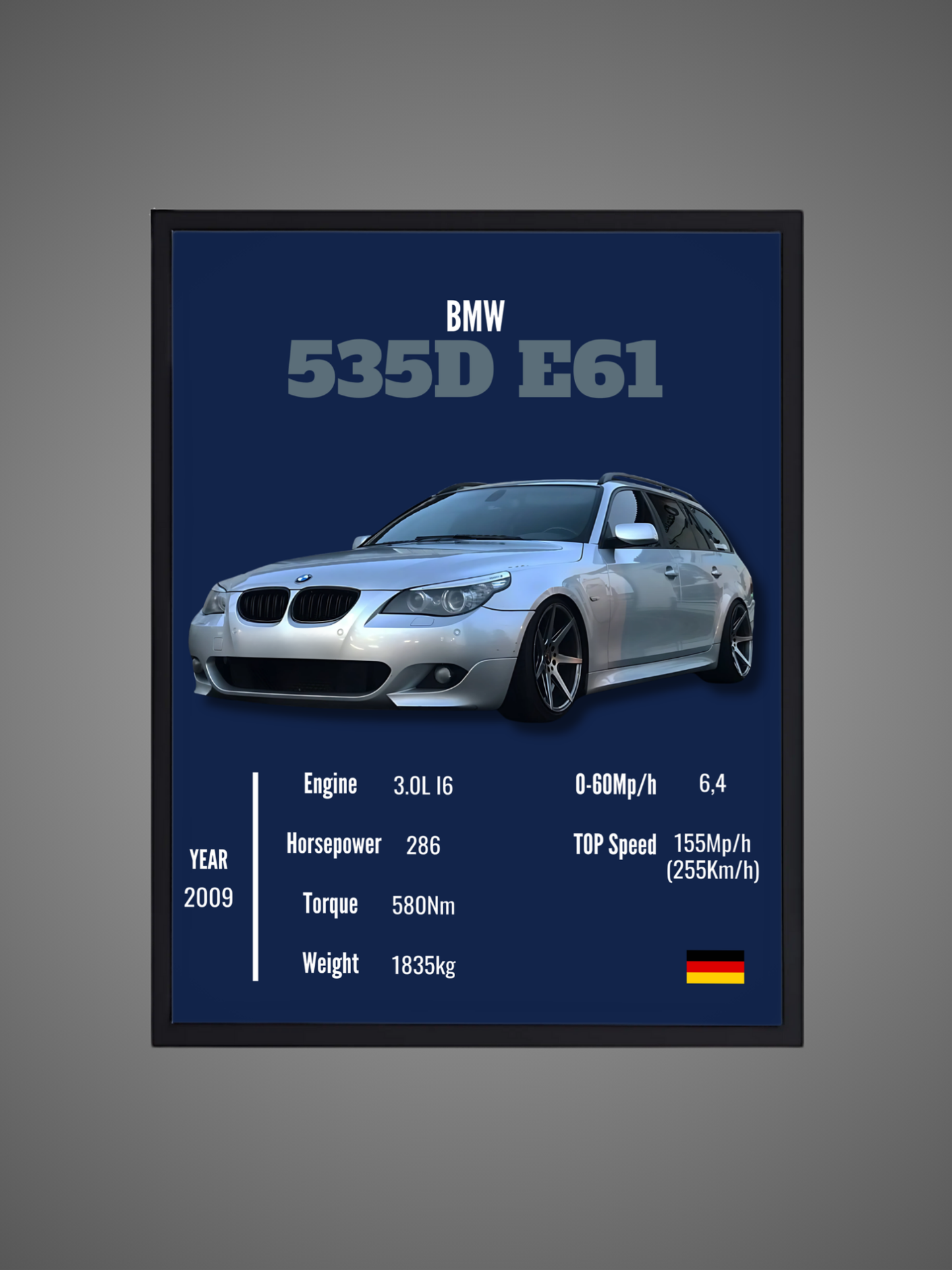 BMW 535D E61 - Wall Poster