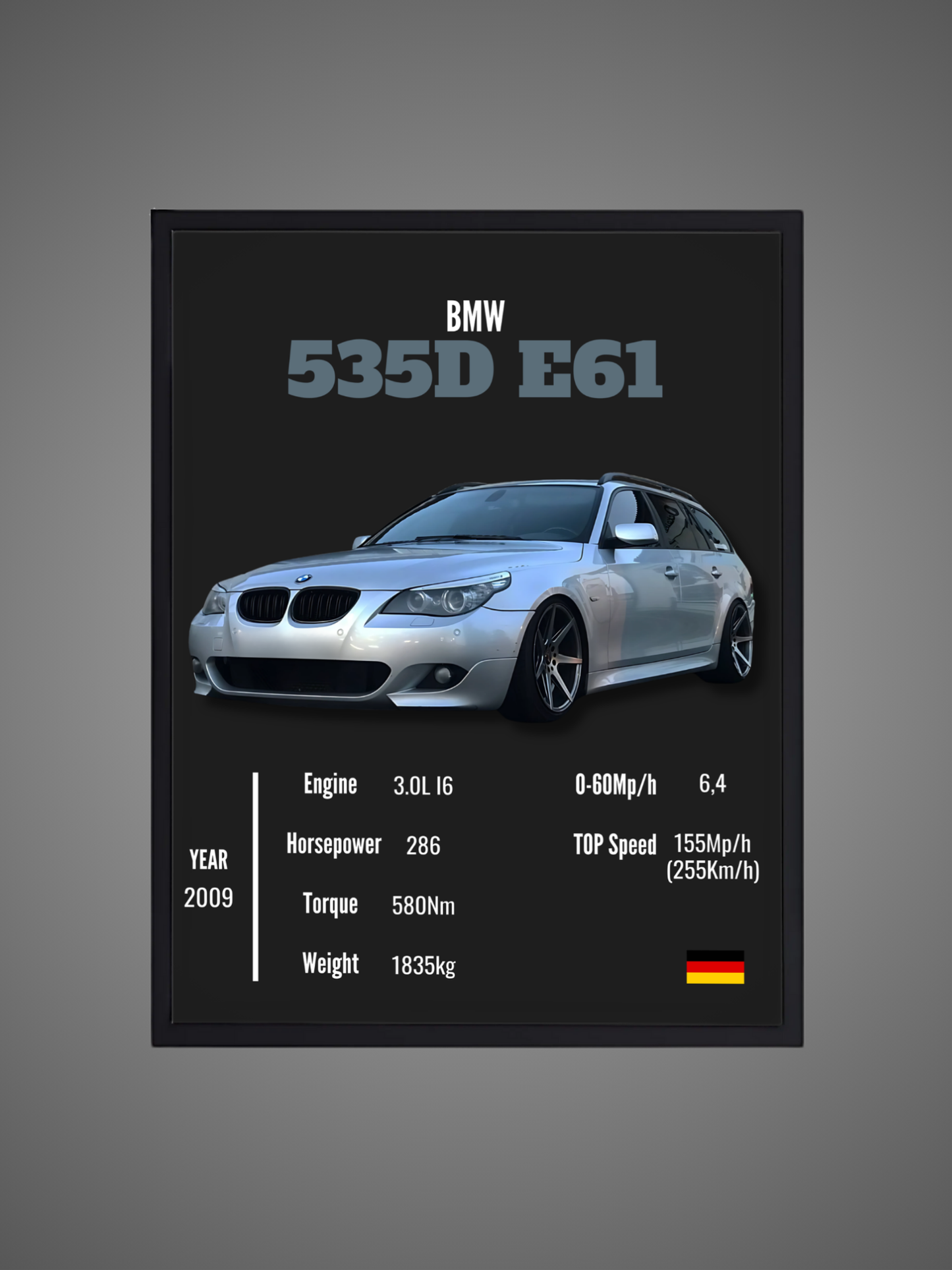 BMW 535D E61 - Wall Poster