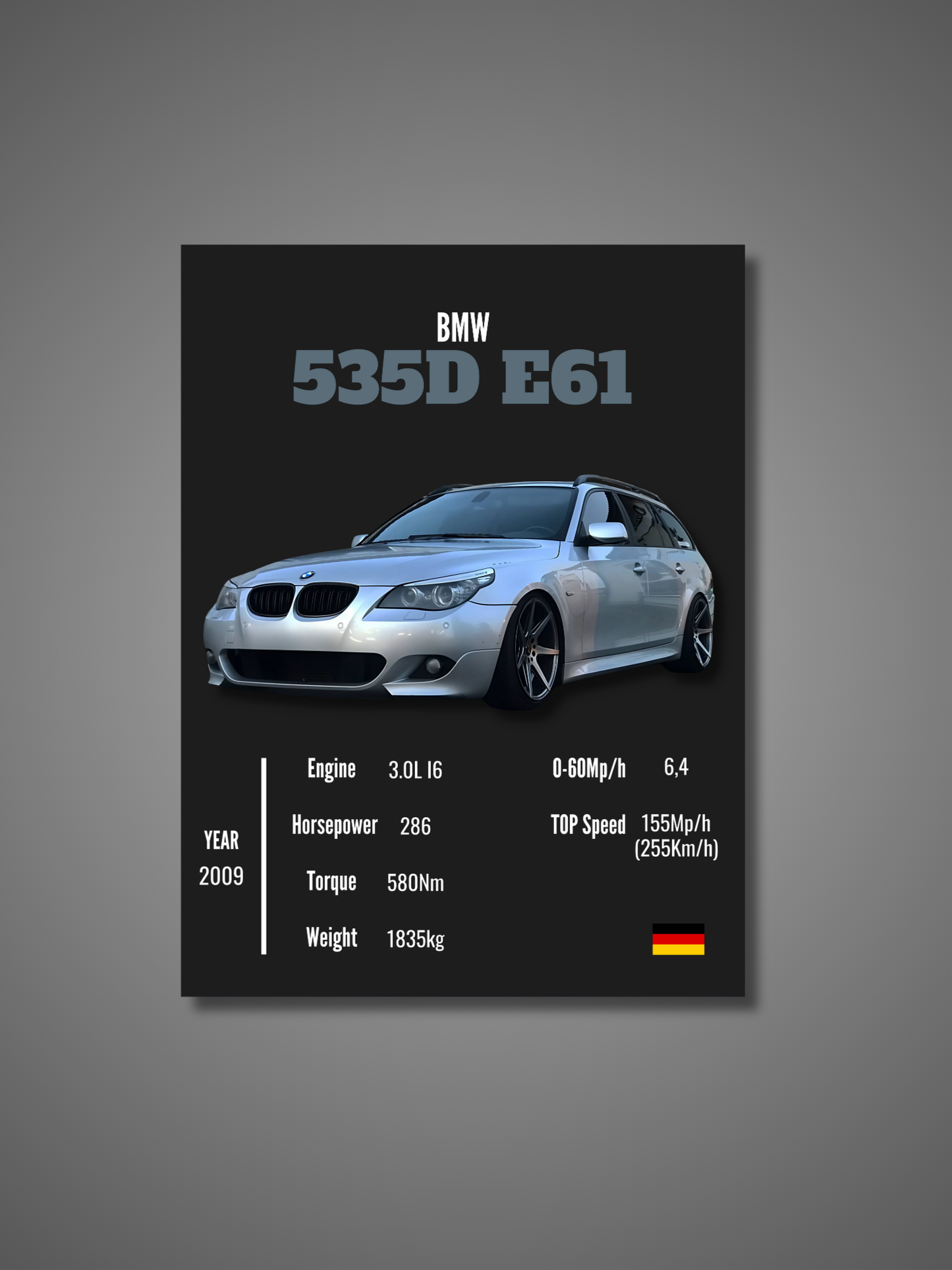 BMW 535D E61 - Wall Poster