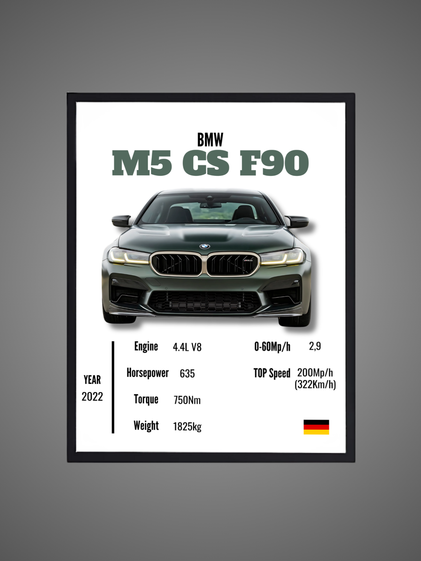 BMW M5 CS F90 - Wall Poster