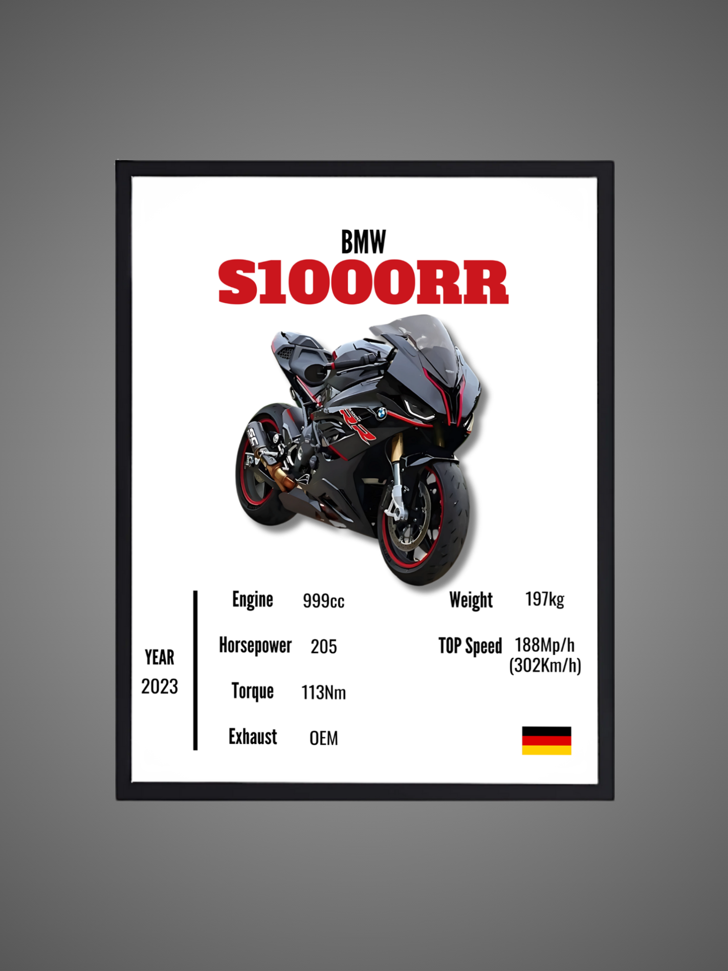 BMW S1000RR - Wall Poster