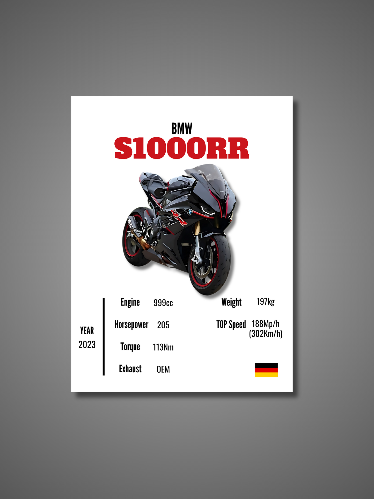 BMW S1000RR - Wall Poster