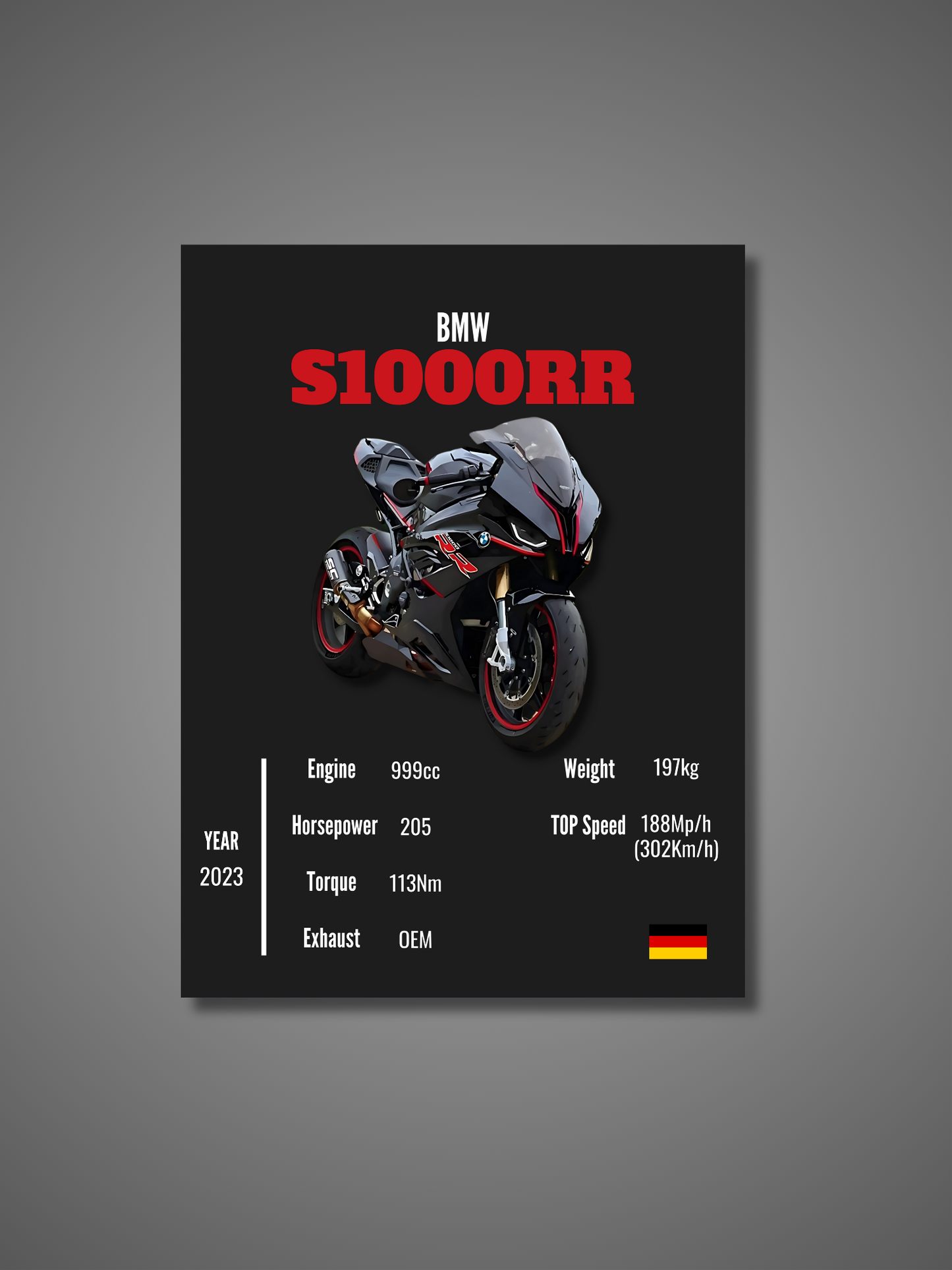BMW S1000RR - Wall Poster
