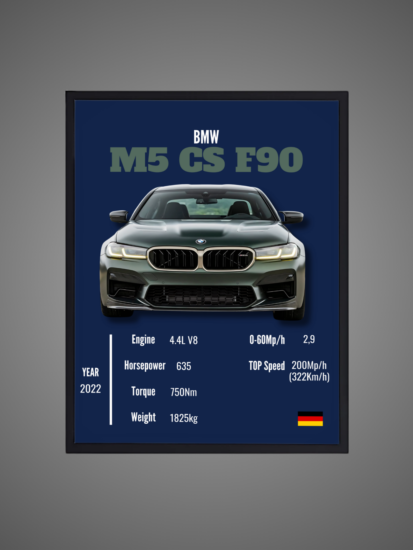 BMW M5 CS F90 - Wall Poster