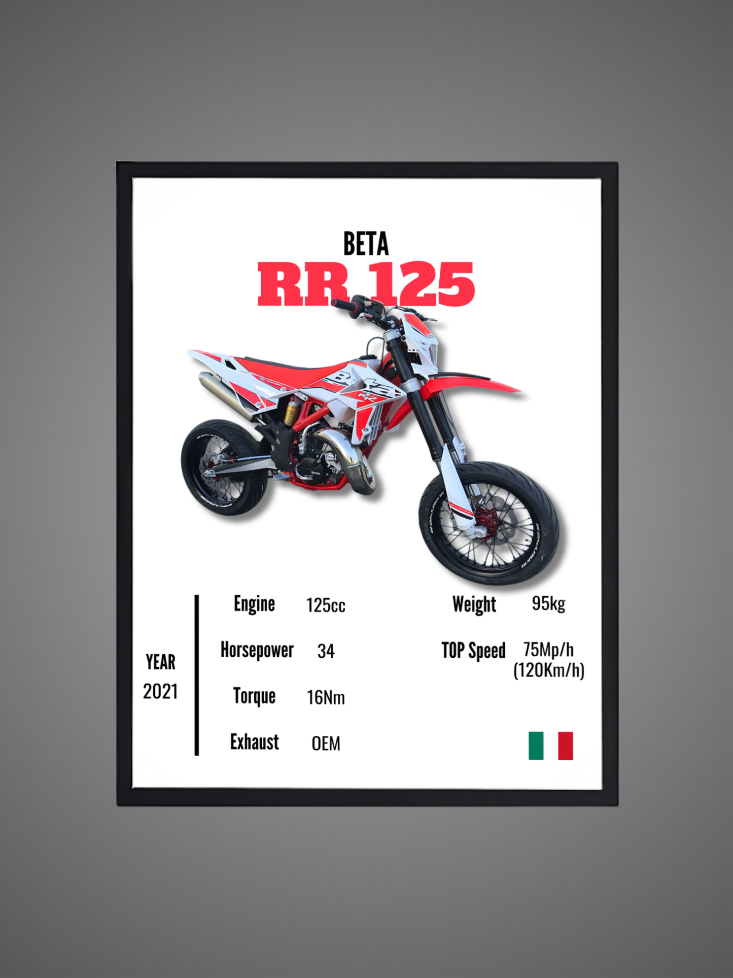 Beta RR 125 - Wall Poster