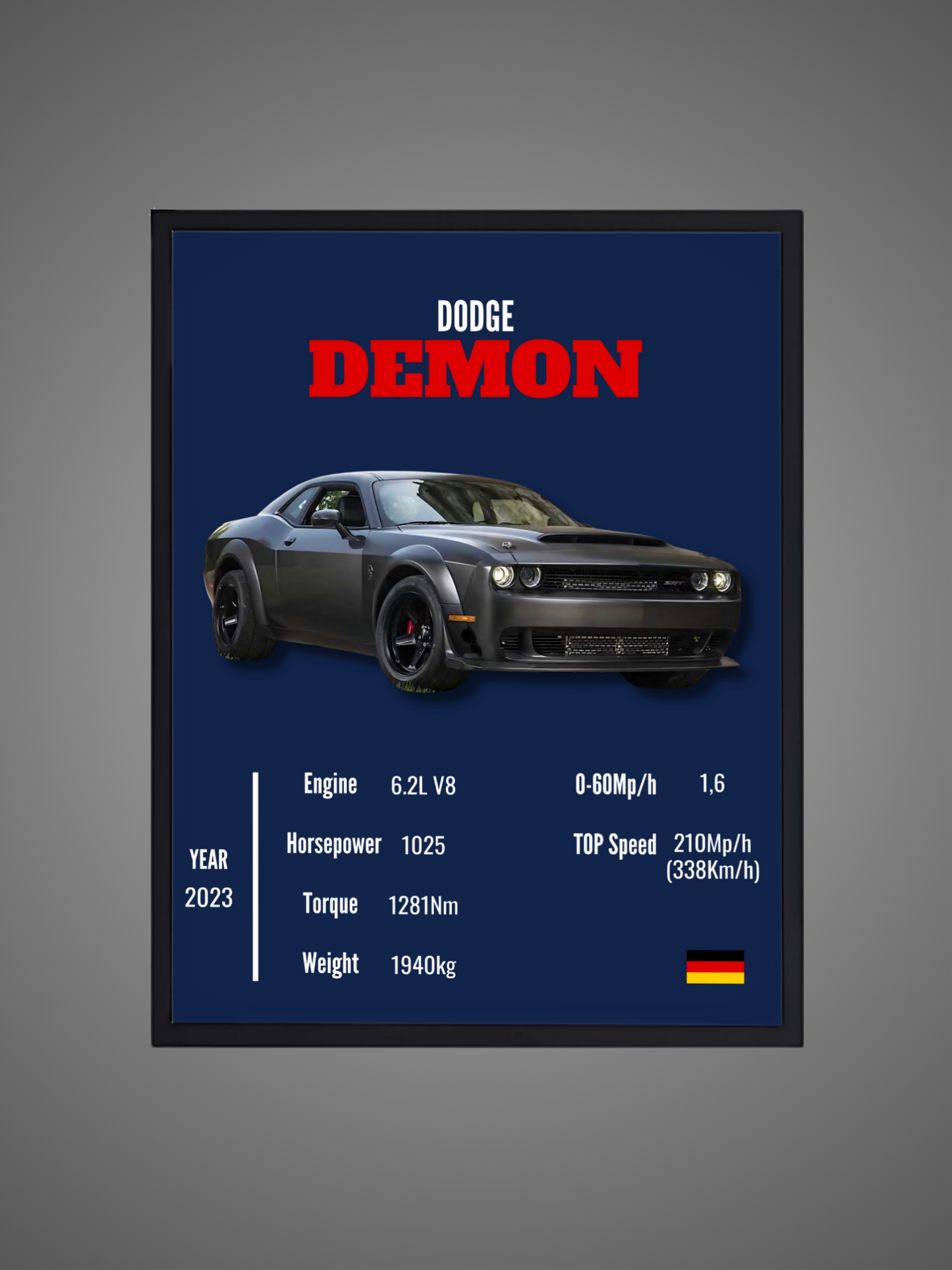 Dogde Demon - Wall Poster