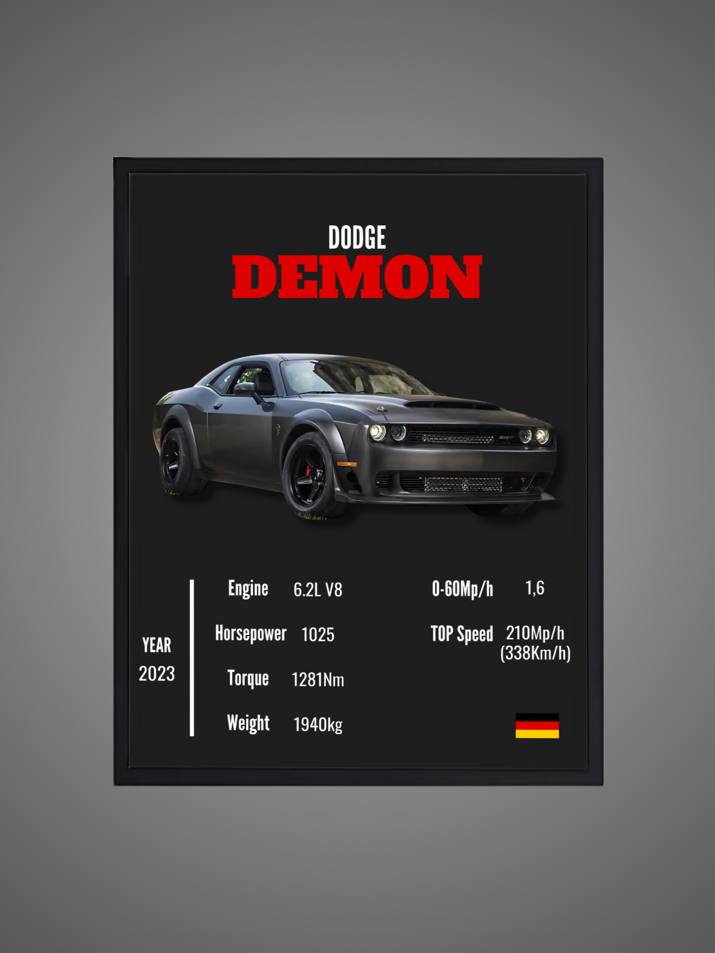 Dogde Demon - Wall Poster