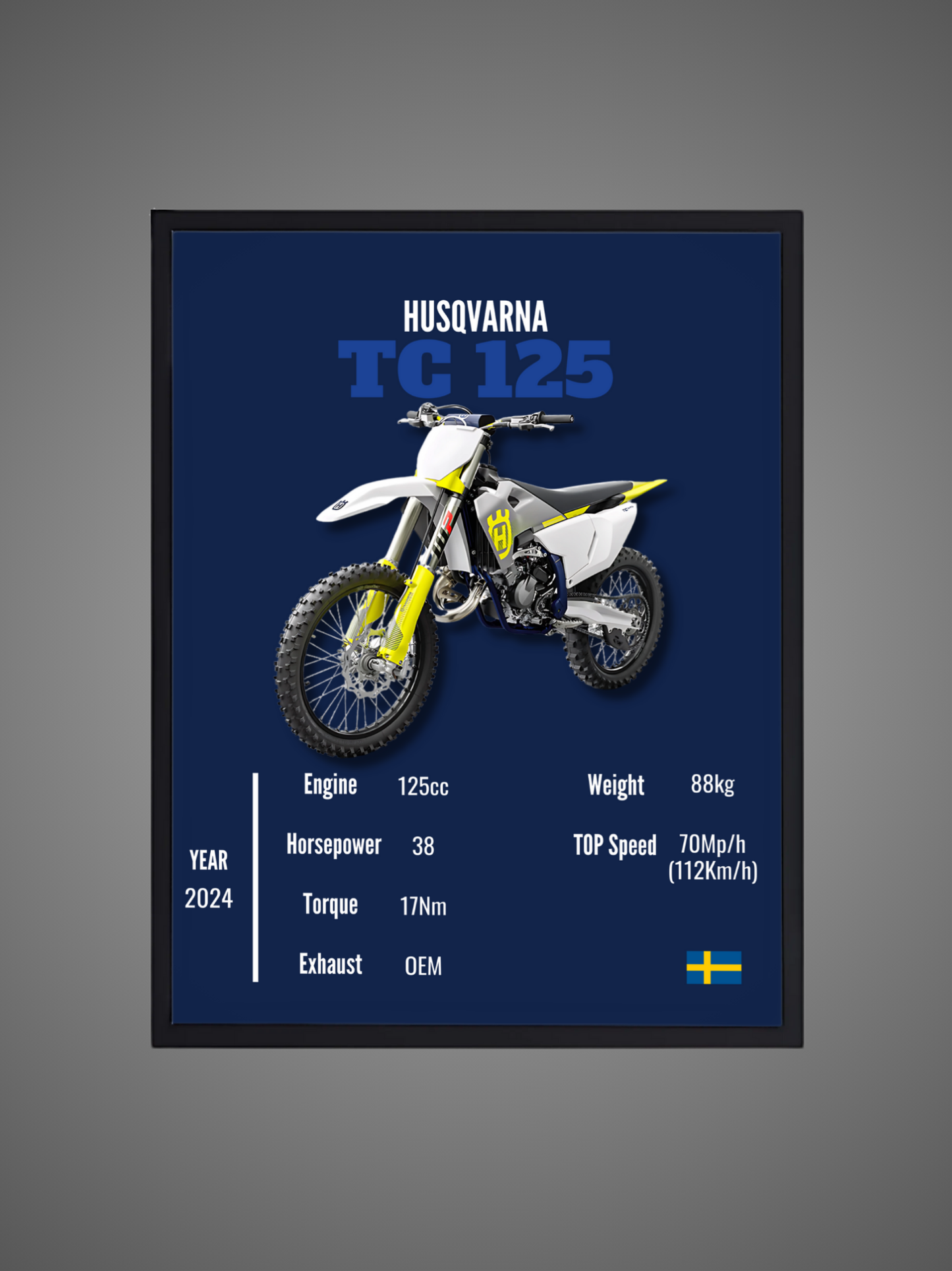 Husqvarna TC 125 - Wall Poster