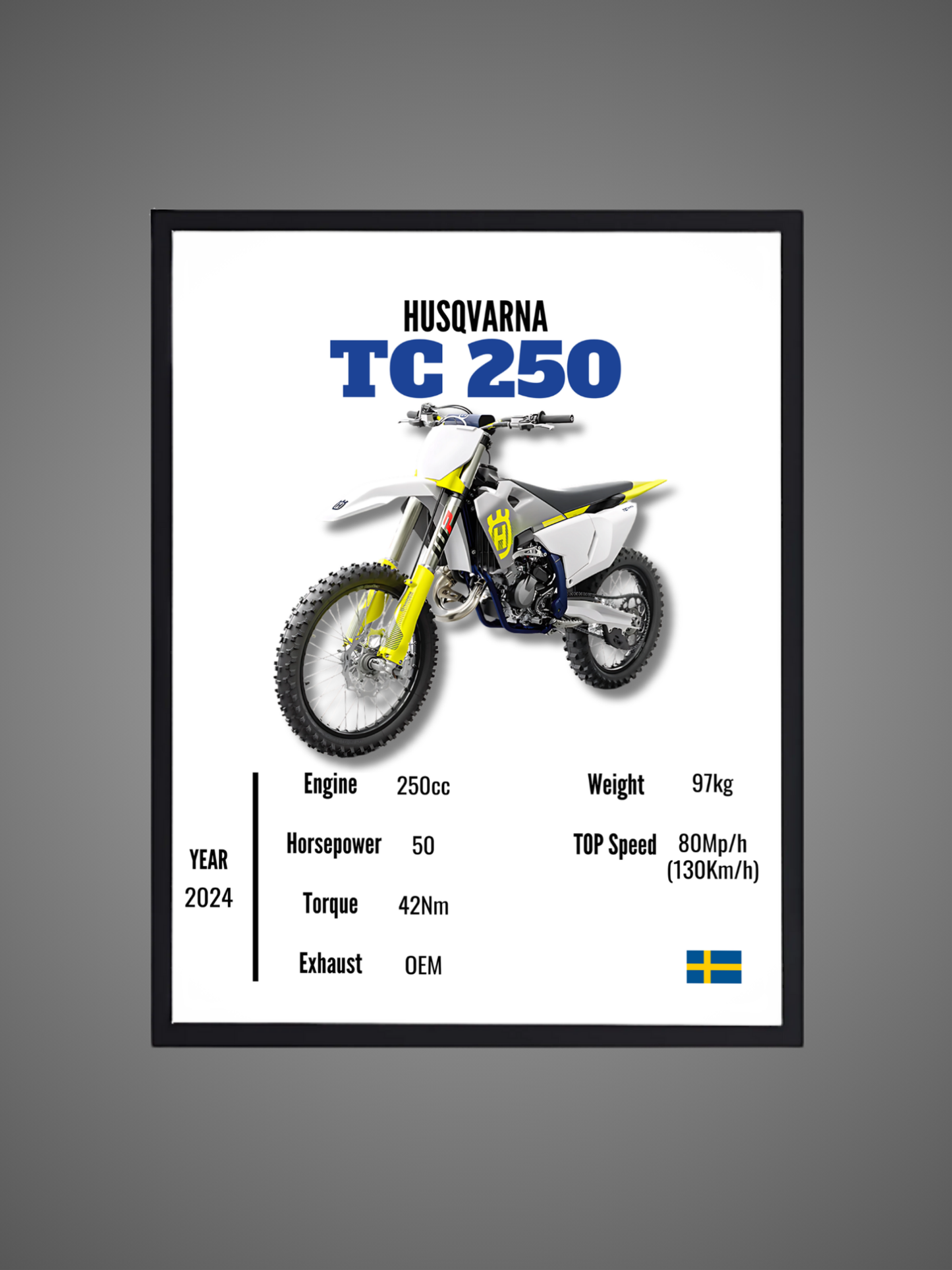 Husqvarna TC 250 - Wall Poster