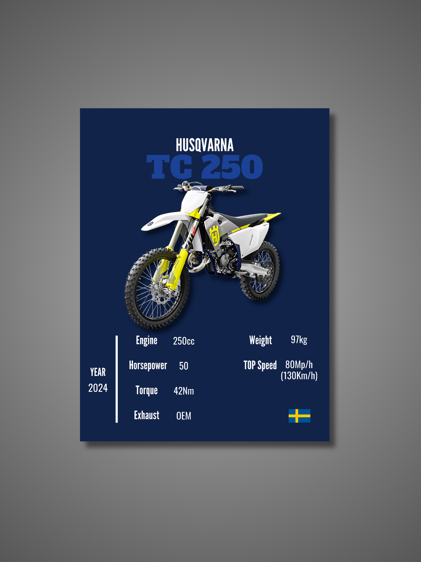 Husqvarna TC 250 - Wall Poster