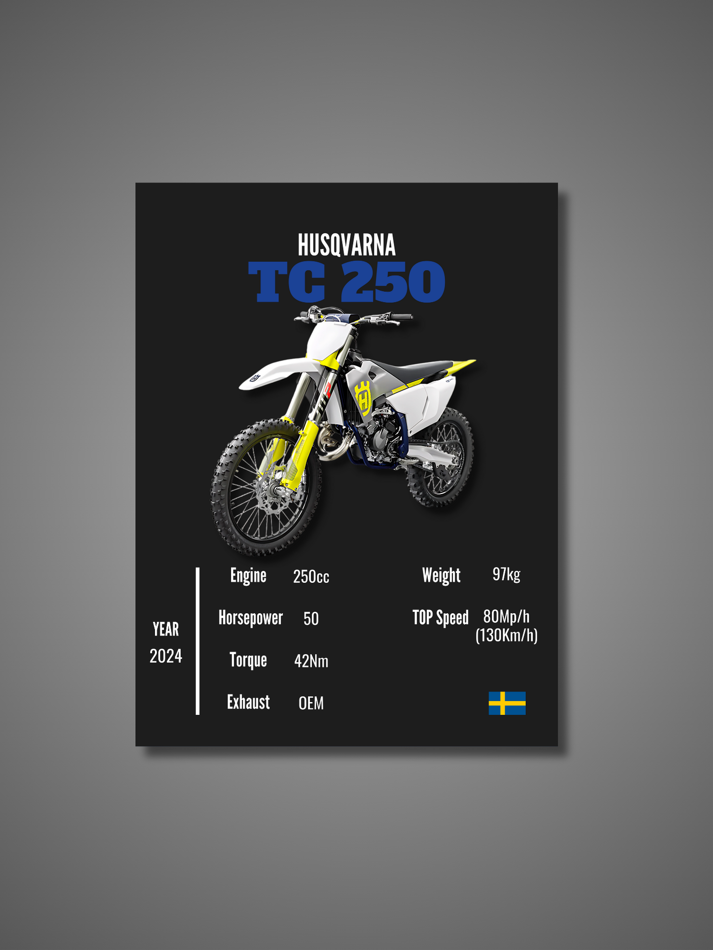 Husqvarna TC 250 - Wall Poster