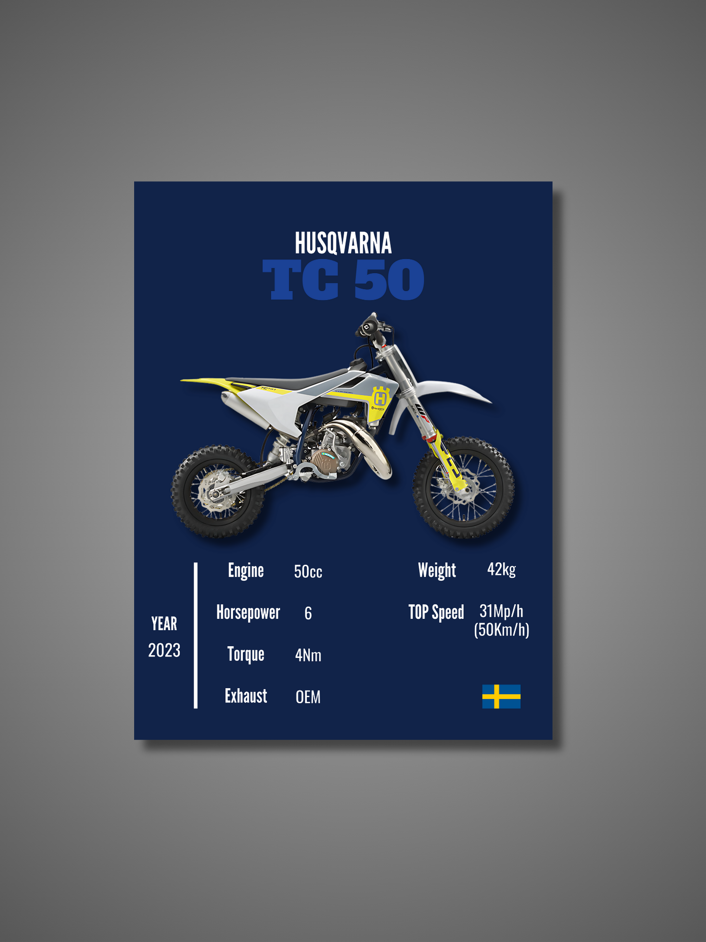 Husqvarna TC 50 - Wall Poster