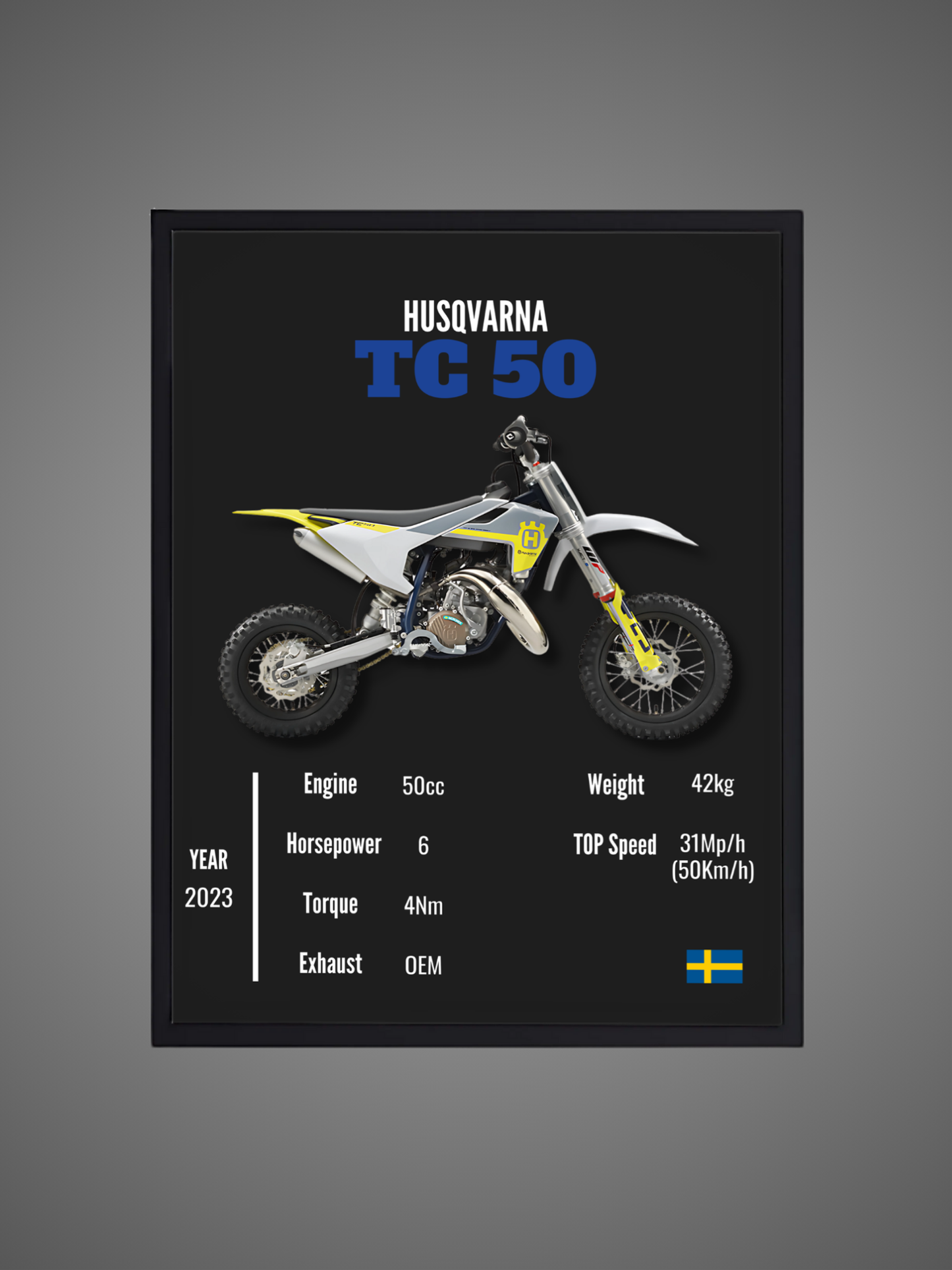 Husqvarna TC 50 - Wall Poster