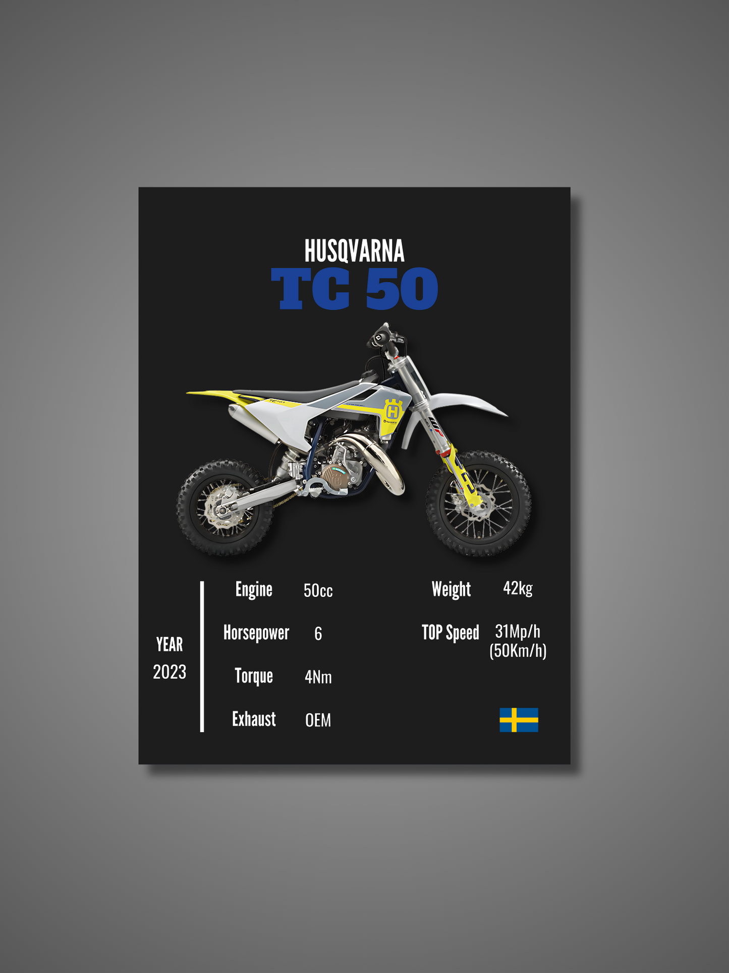 Husqvarna TC 50 - Wall Poster