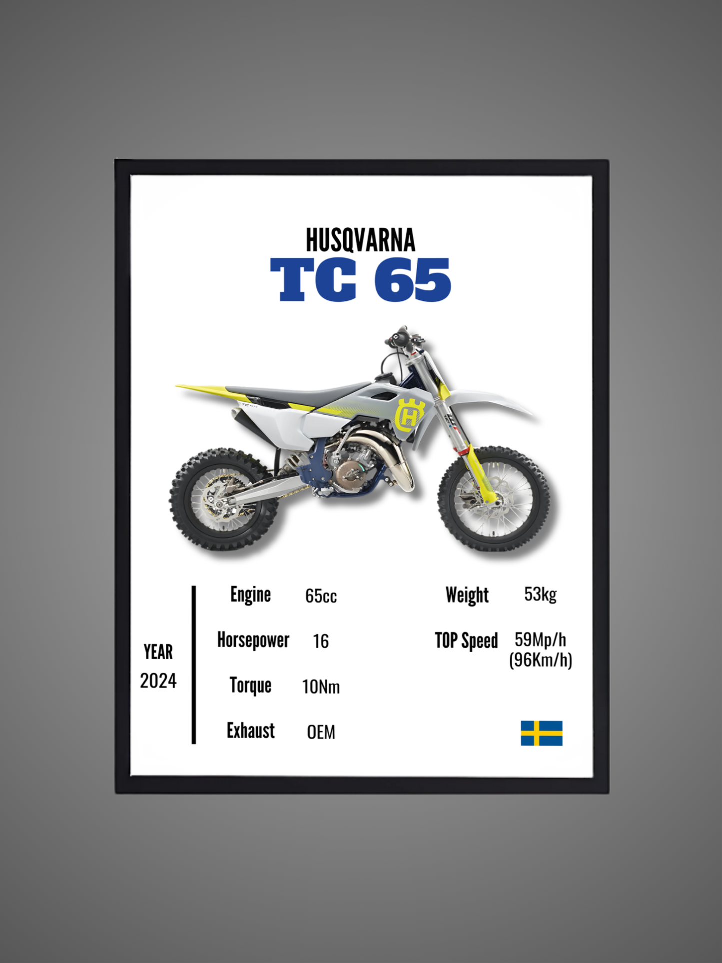 Husqvarna TC 65 - Wall Poster