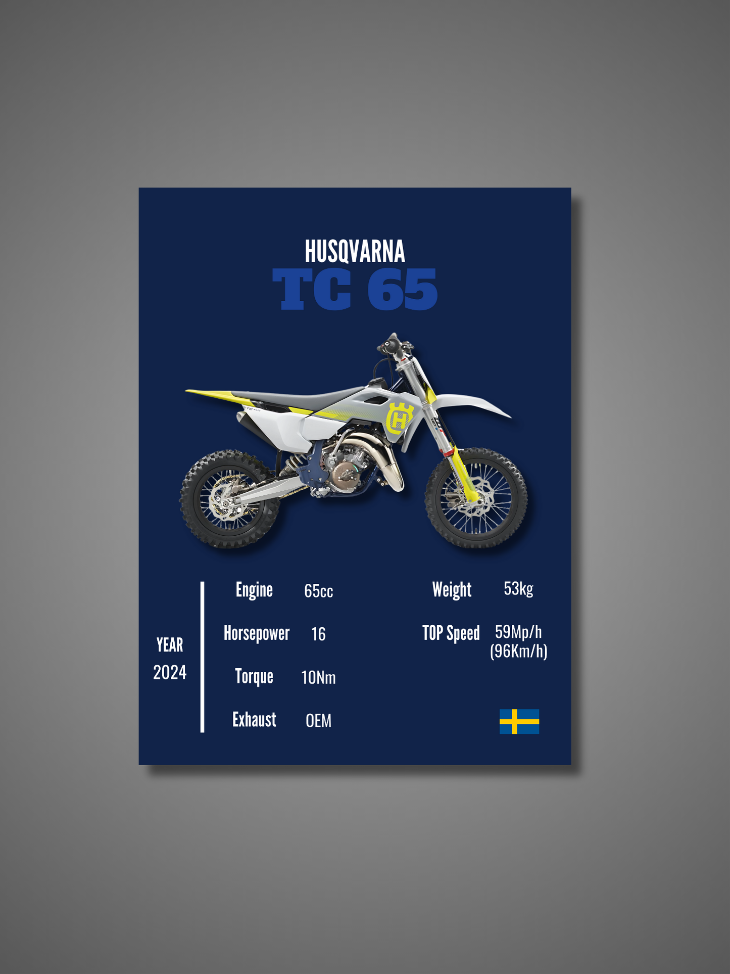 Husqvarna TC 65 - Wall Poster