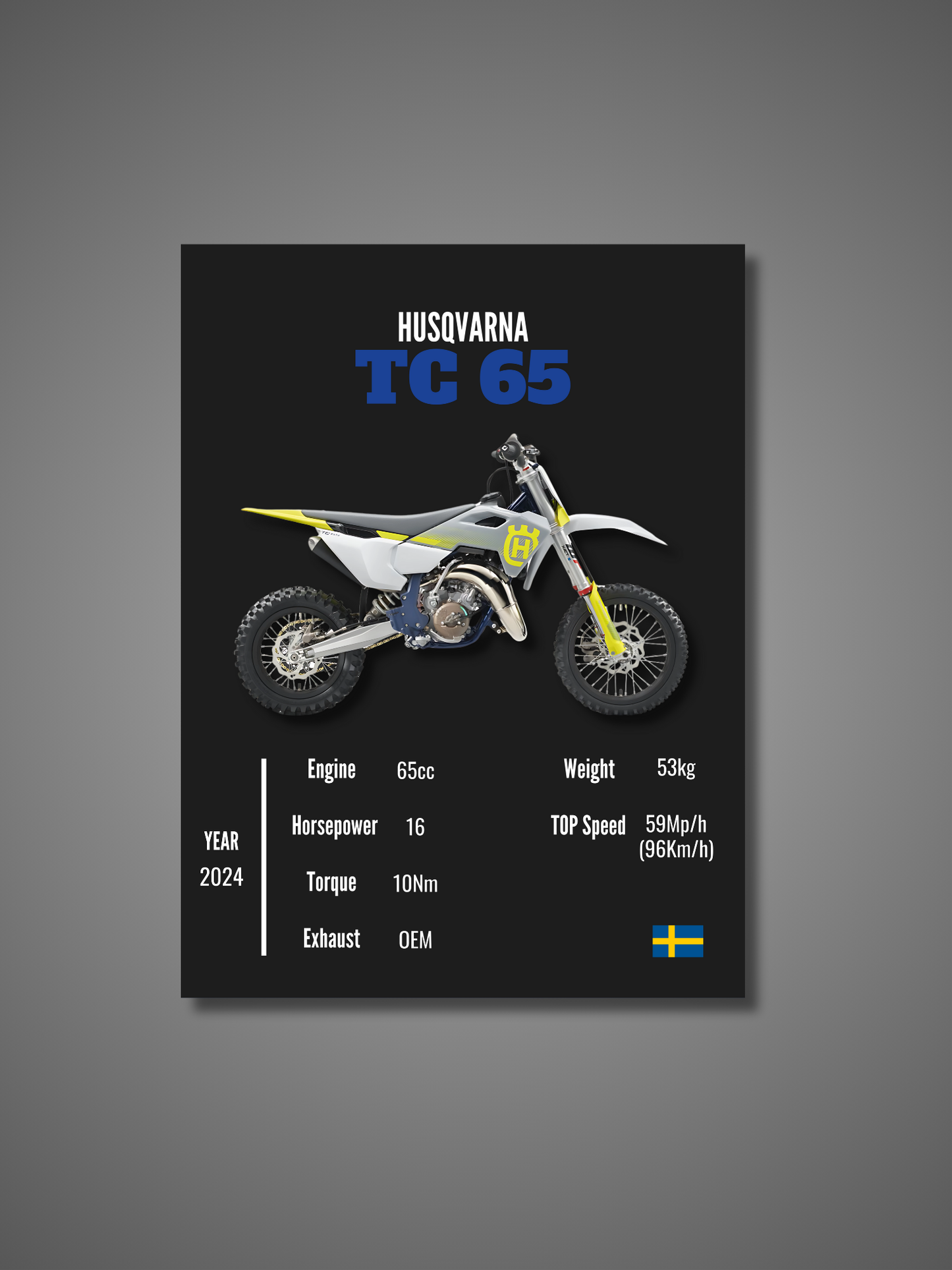 Husqvarna TC 65 - Wall Poster