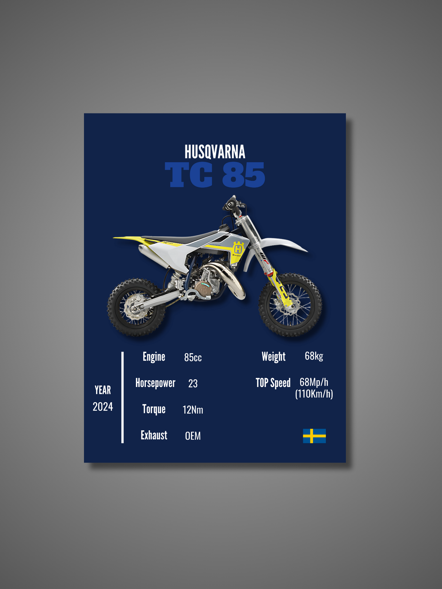 Husqvarna TC 85 - Wall Poster