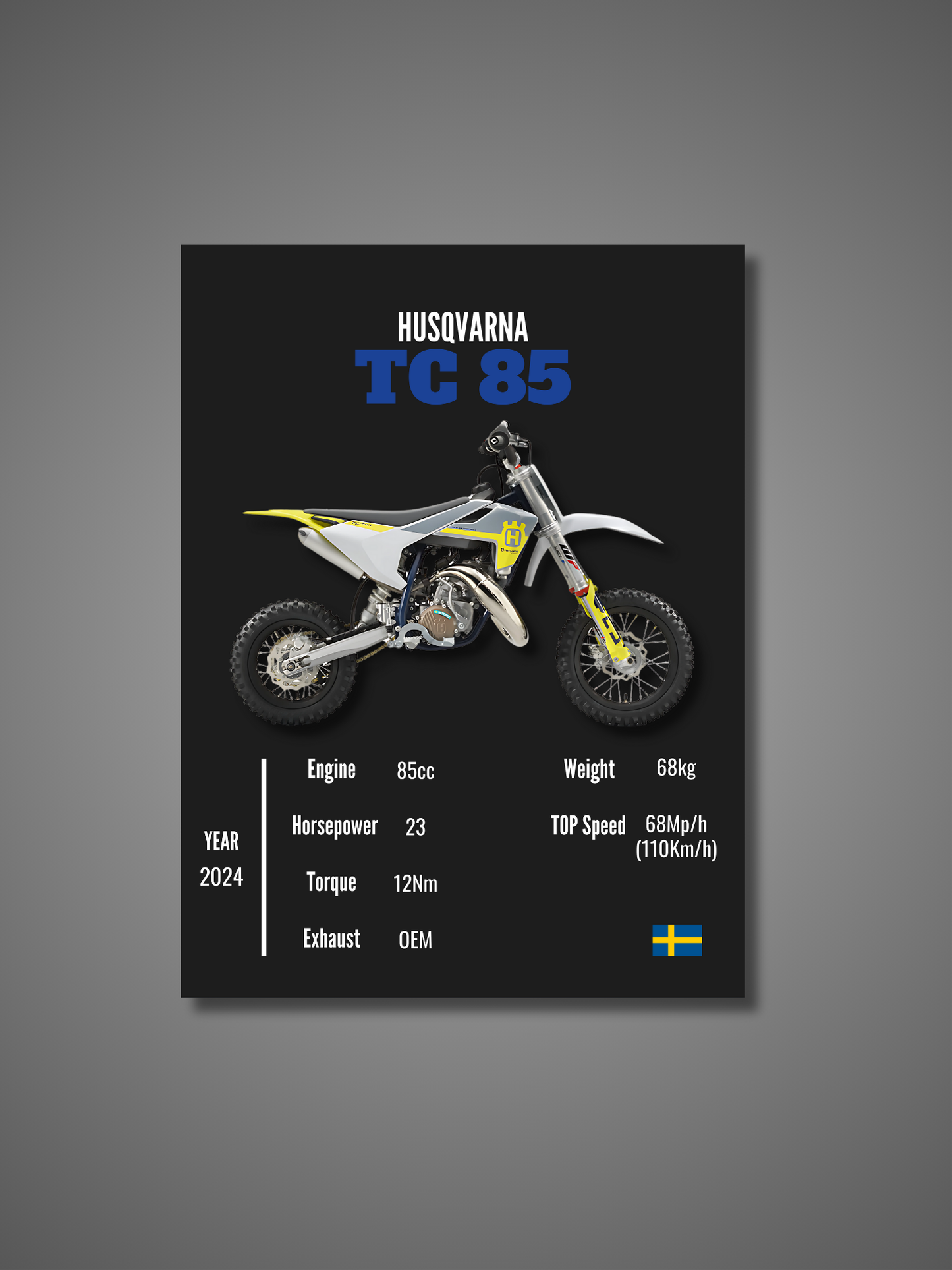 Husqvarna TC 85 - Wall Poster