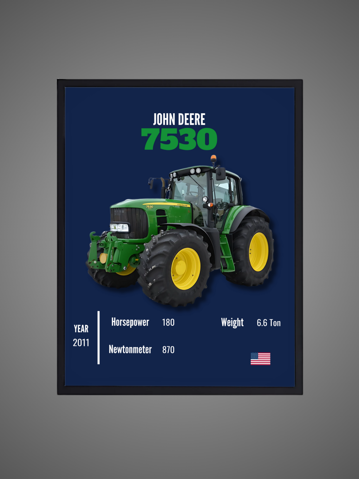 John Deere 7530 - Wall Poster