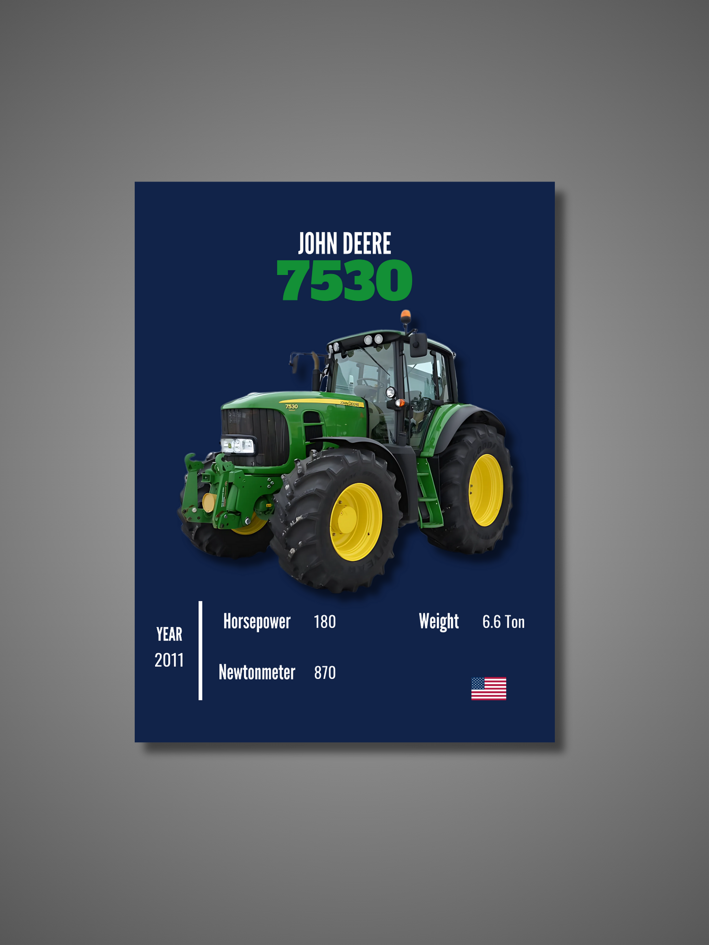 John Deere 7530 - Wall Poster