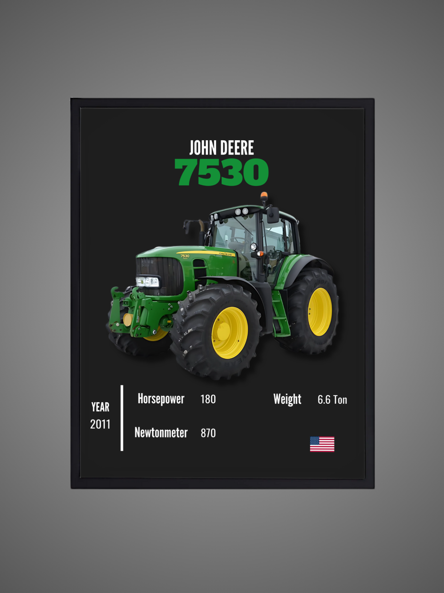 John Deere 7530 - Wall Poster