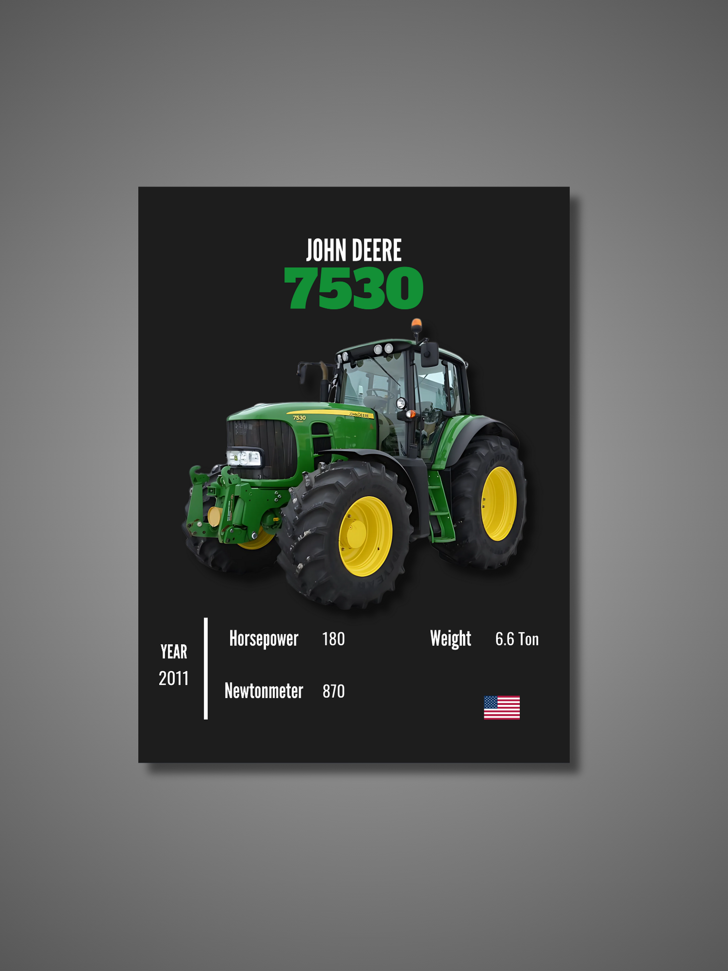 John Deere 7530 - Wall Poster