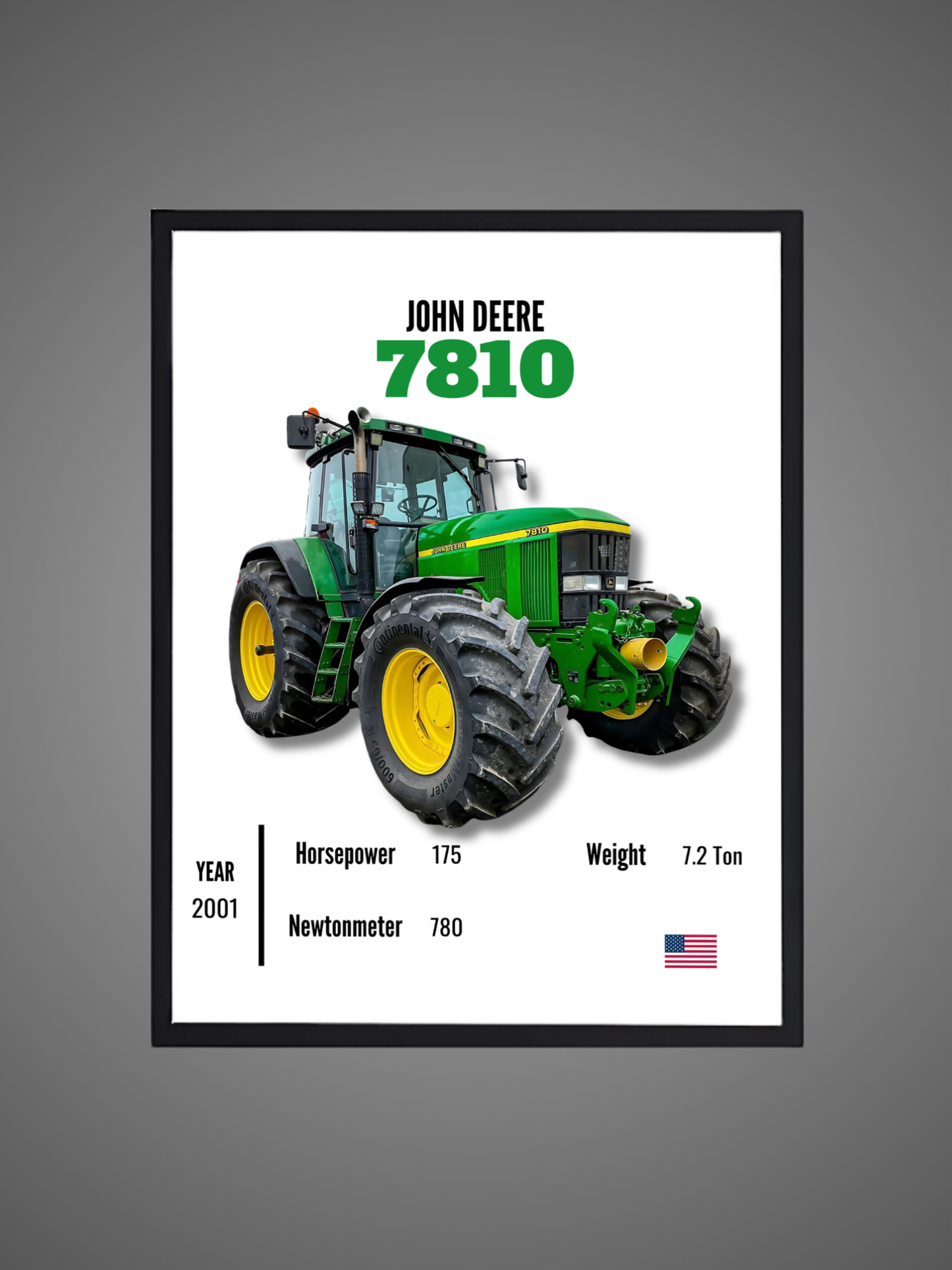 John Deere 7810 - Wall Poster