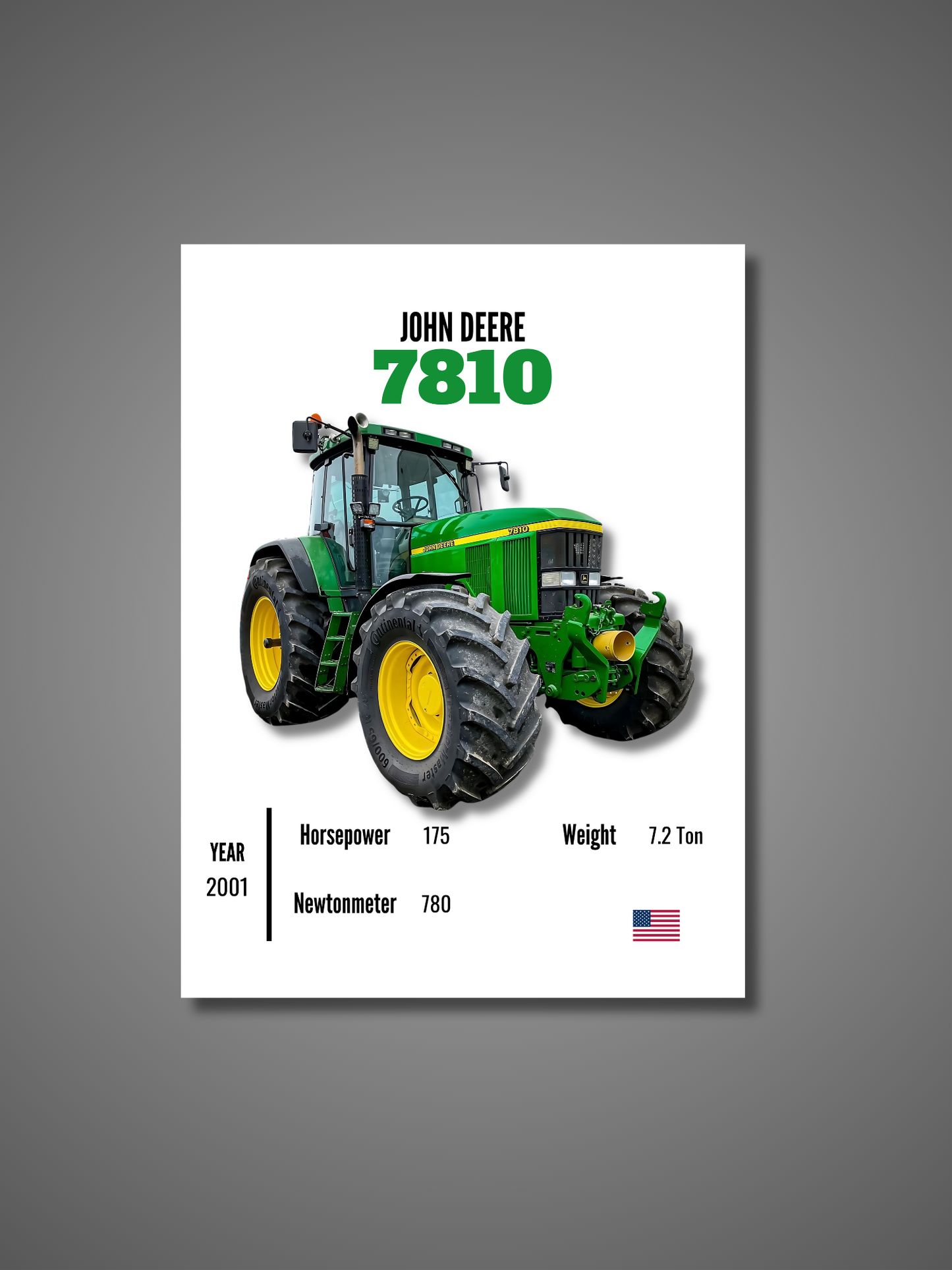 John Deere 7810 - Wall Poster