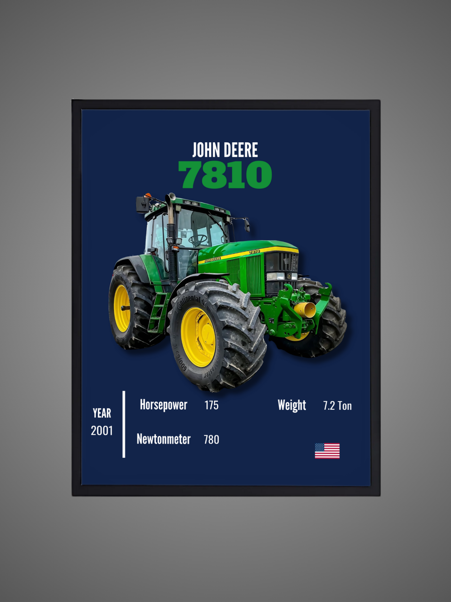 John Deere 7810 - Wall Poster