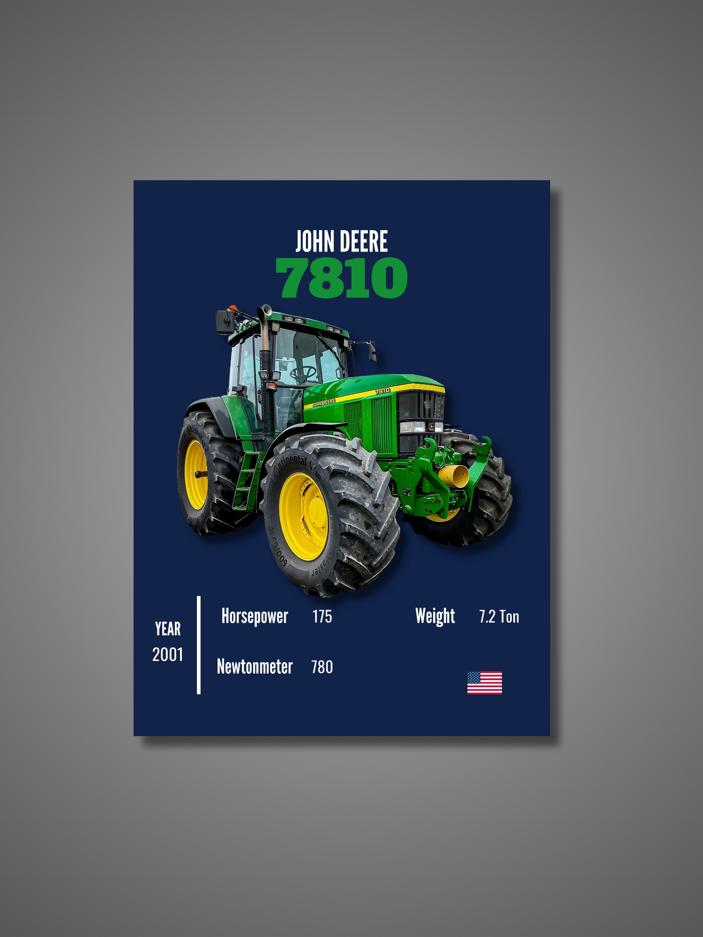 John Deere 7810 - Wall Poster