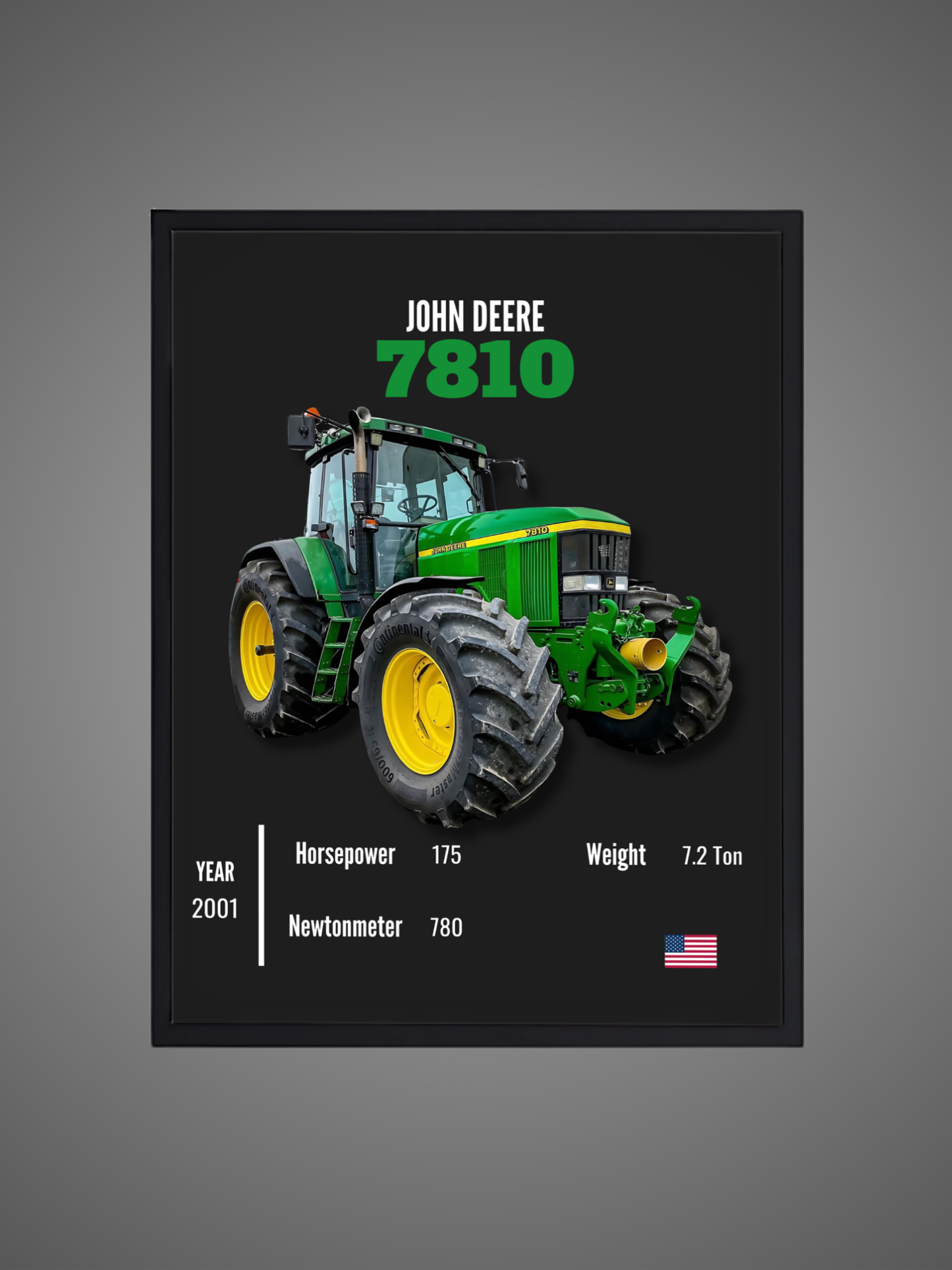 John Deere 7810 - Wall Poster