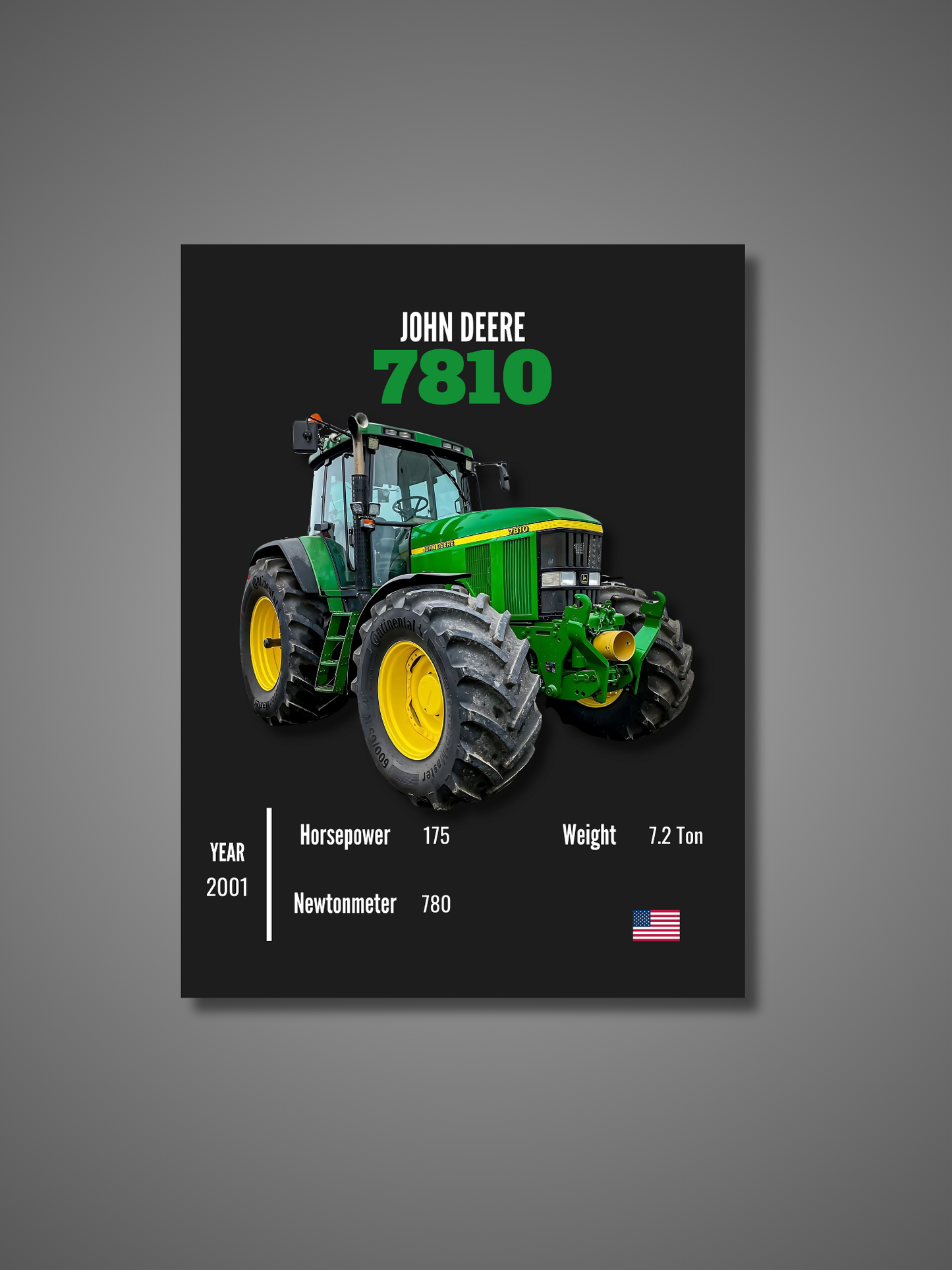 John Deere 7810 - Wall Poster