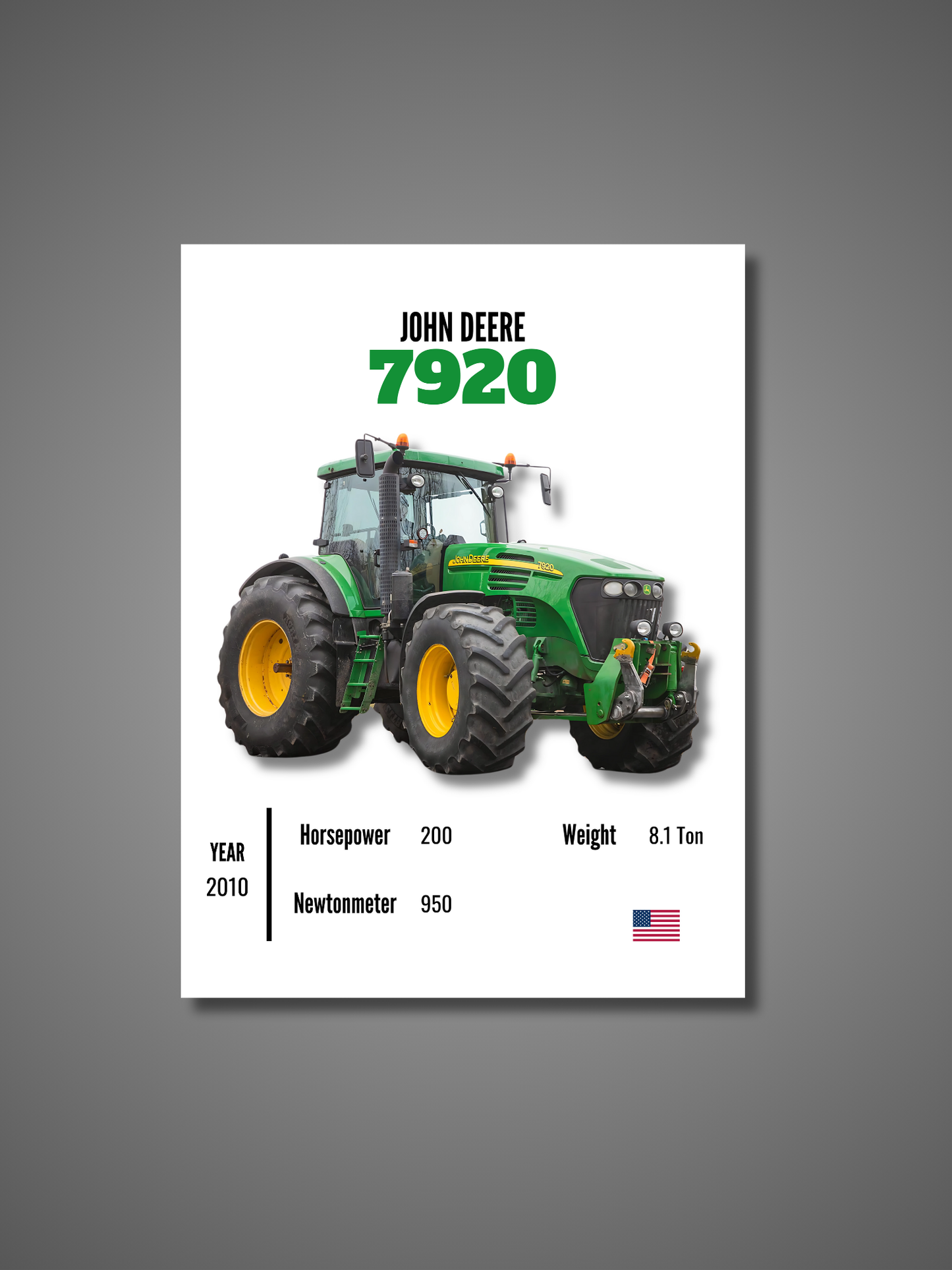 John Deere 7920 - Wall Poster