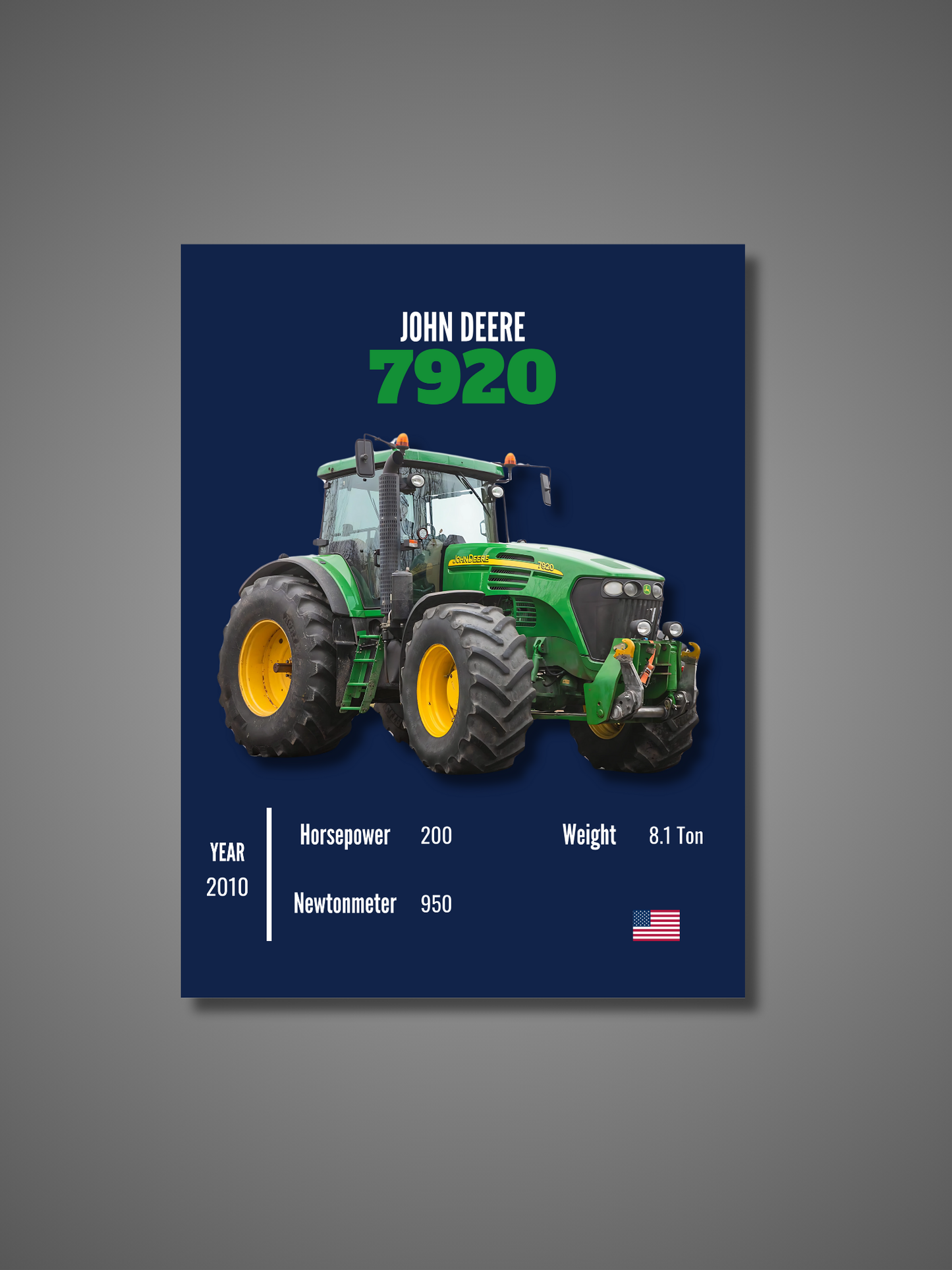 John Deere 7920 - Wall Poster