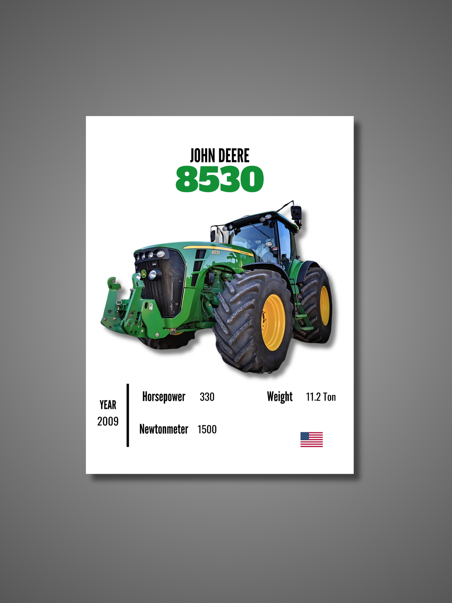 John Deere 8530 - Wall Poster
