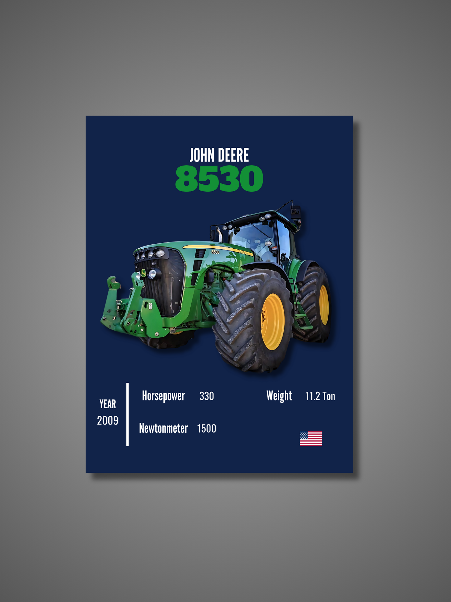 John Deere 8530 - Wall Poster