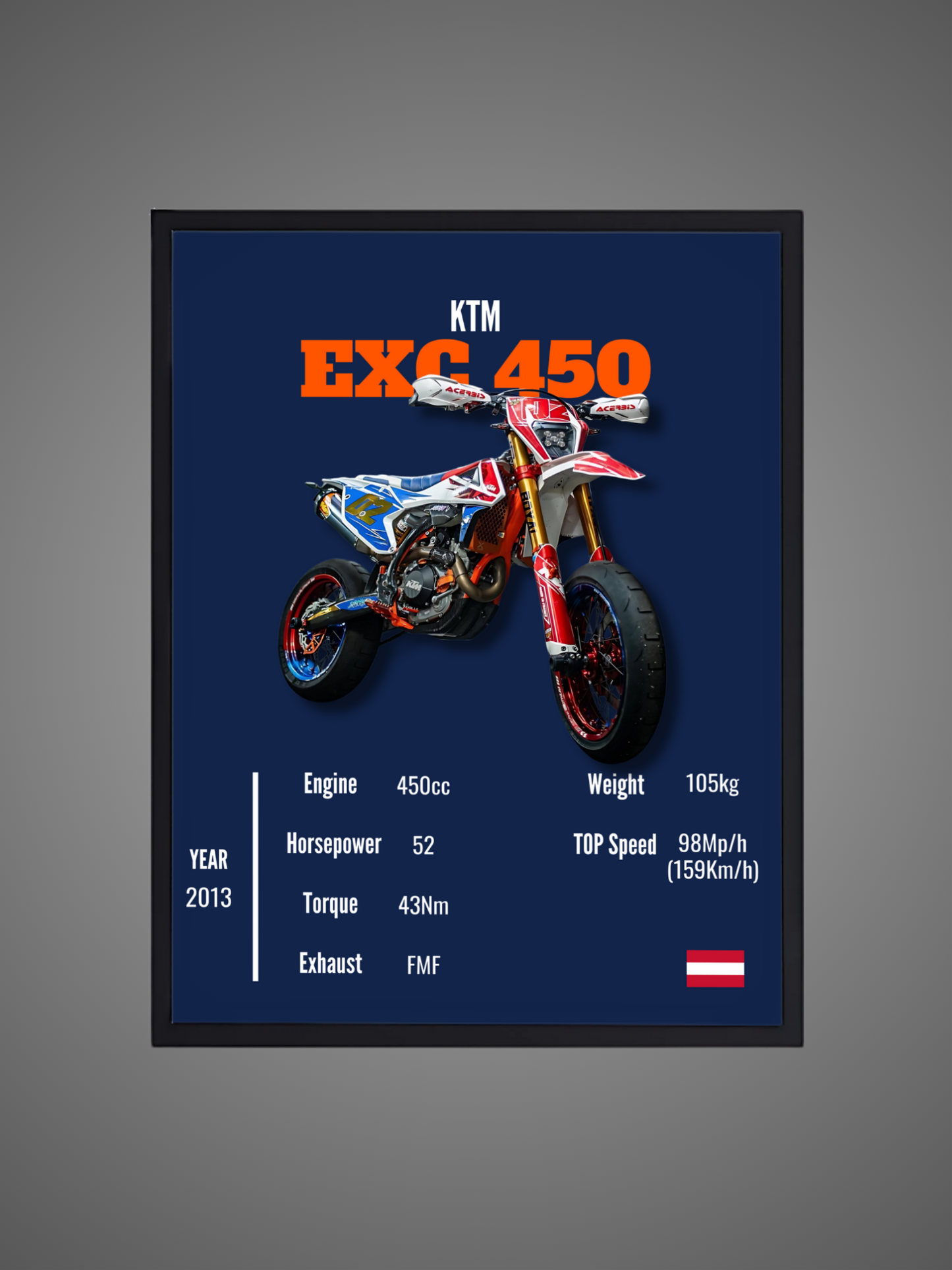 KTM EXC 450 - Wall Poster