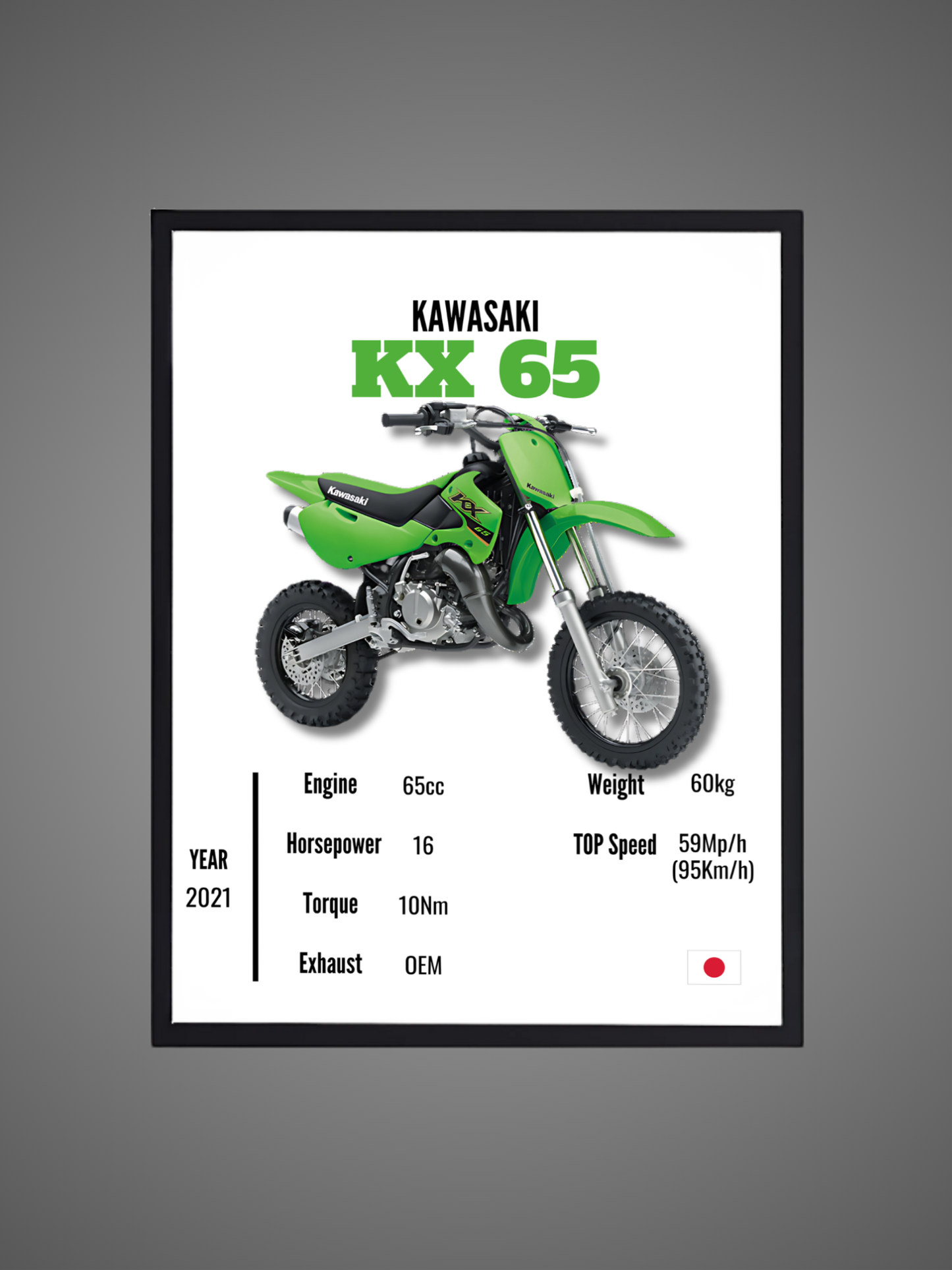 Kawasaki KX 65 - Wall Poster