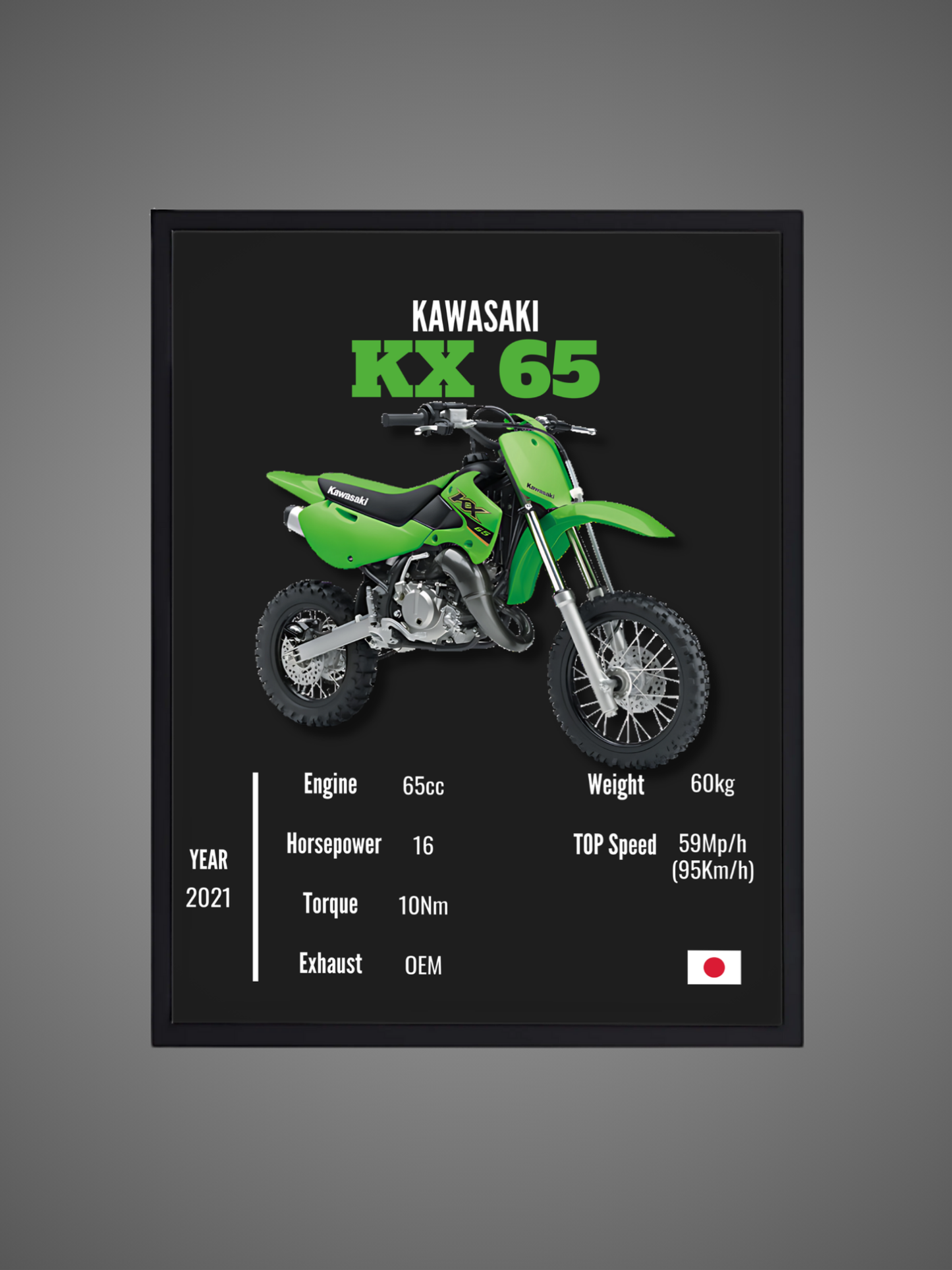 Kawasaki KX 65 - Wall Poster