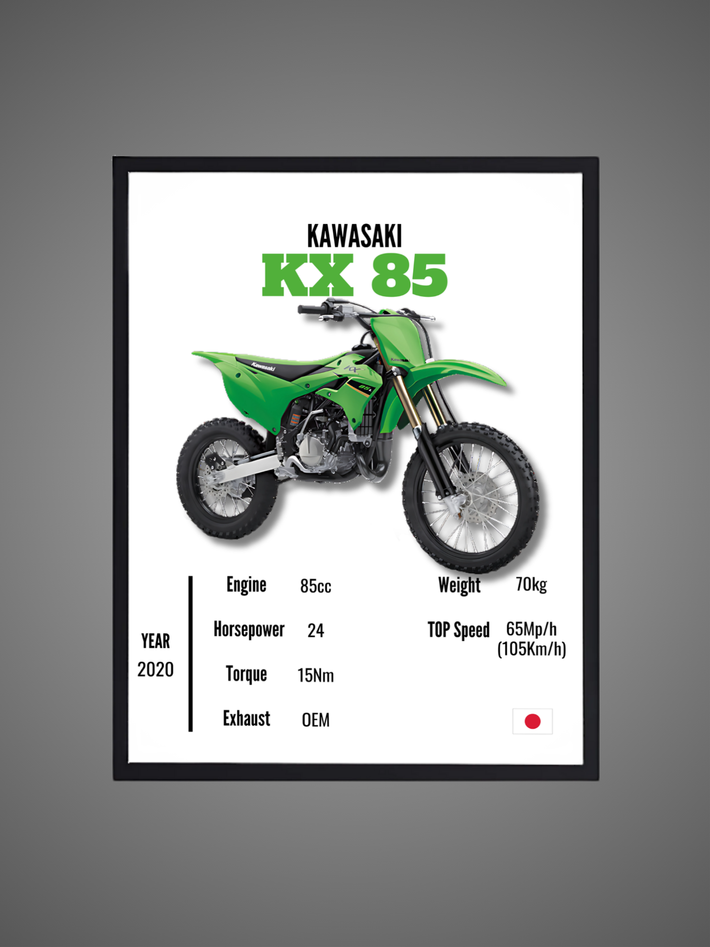 Kawasaki KX 85 - Wall Poster
