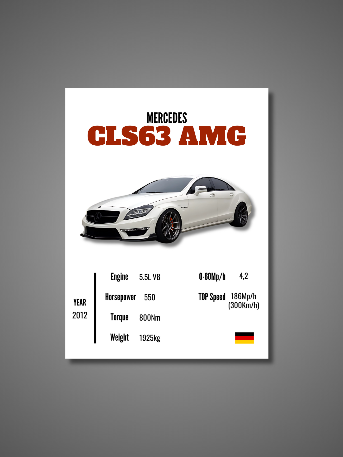 Mercedes CLS63 AMG - Wall Poster