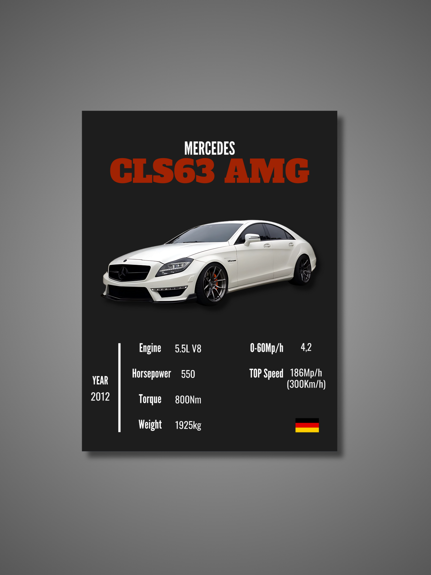 Mercedes CLS63 AMG - Wall Poster