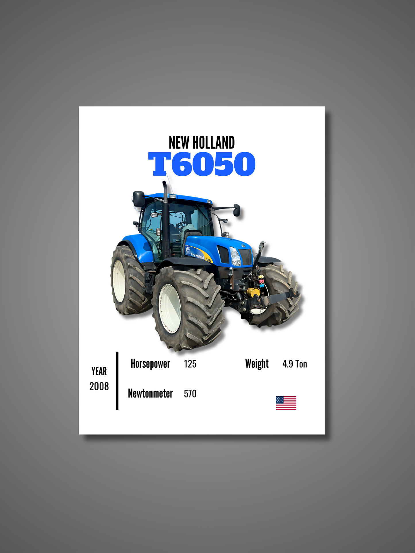 New Holland T6050 - Wall Poster