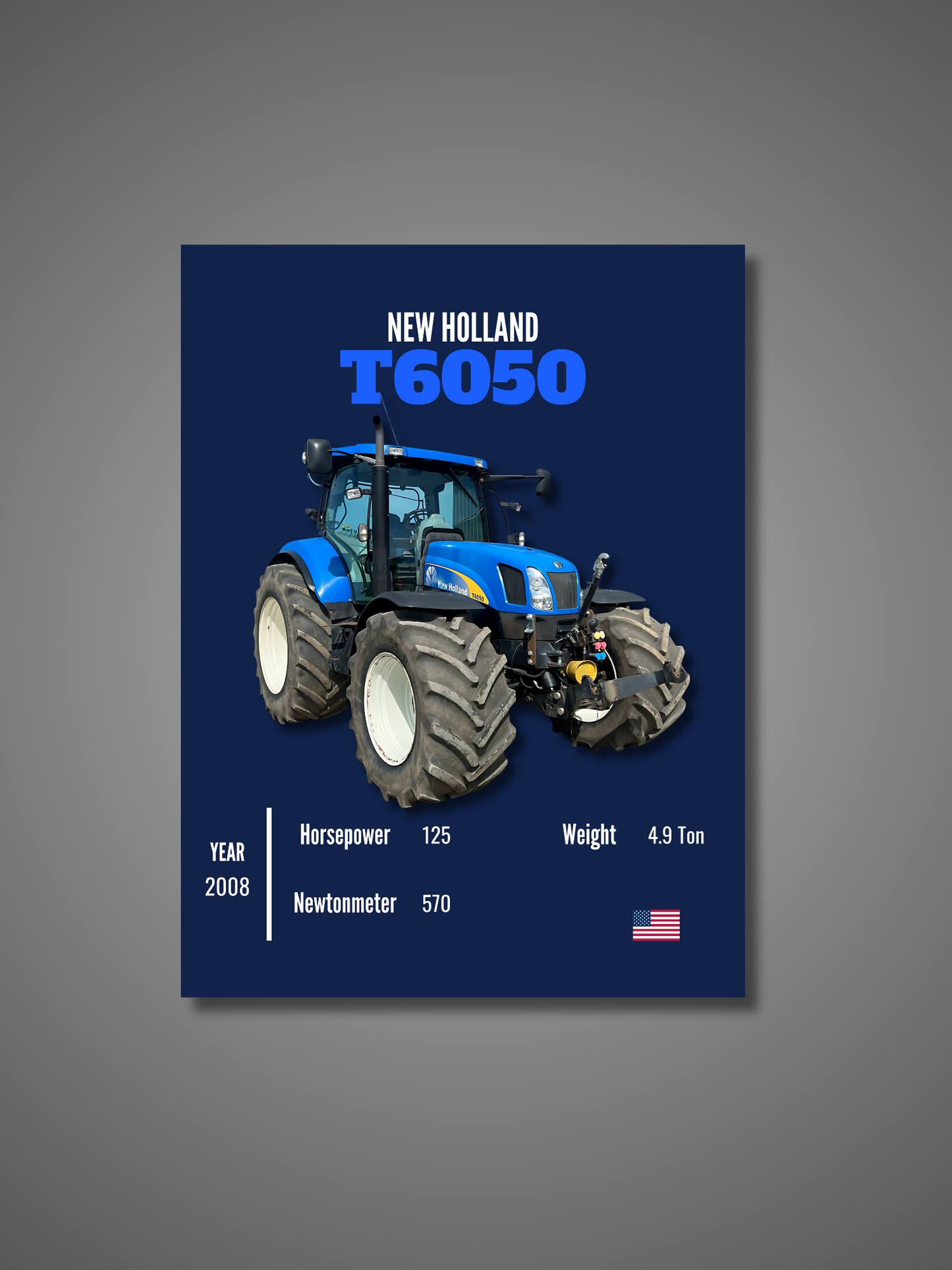 New Holland T6050 - Wall Poster