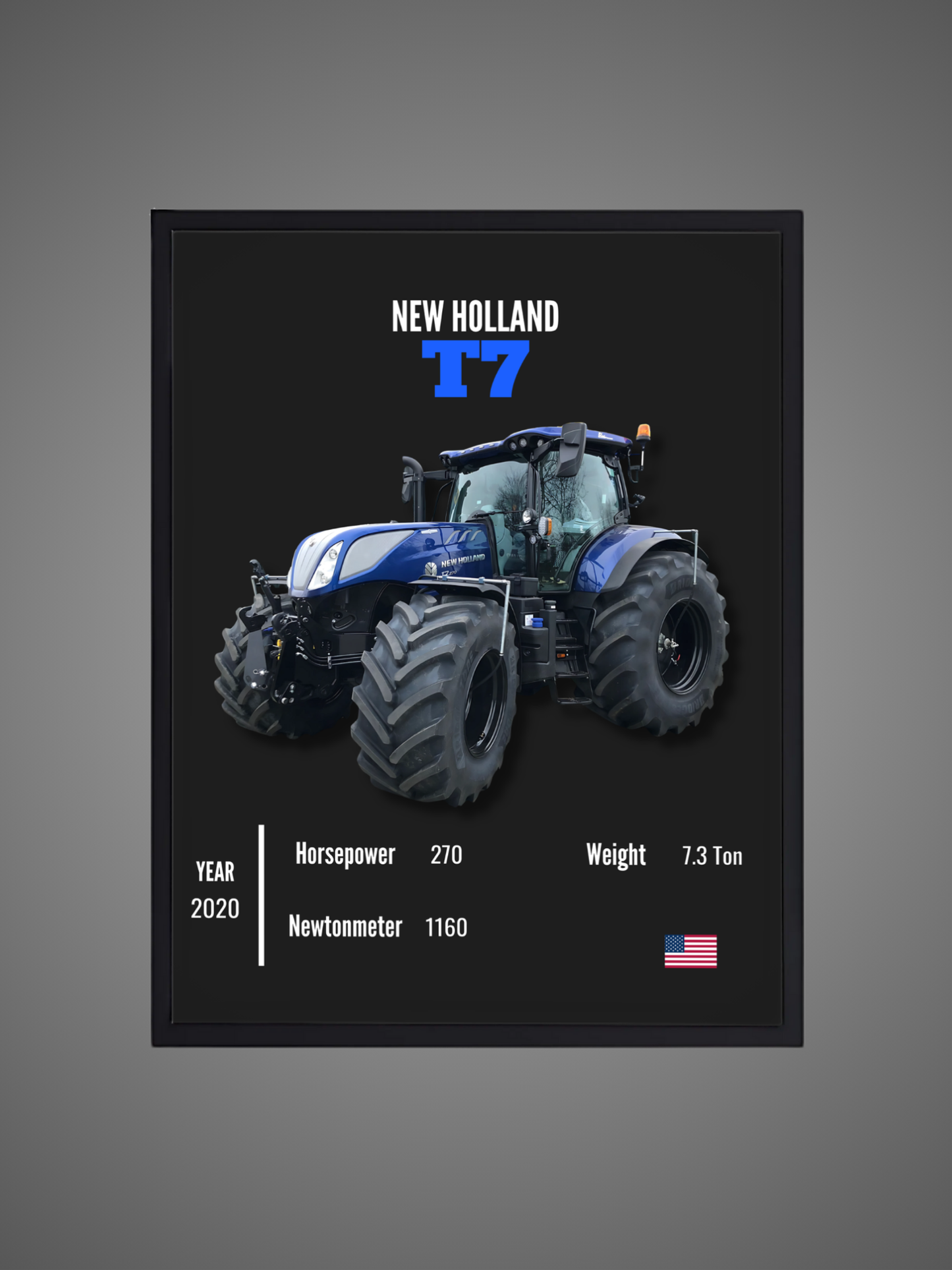 New Holland T7 - Wall Poster